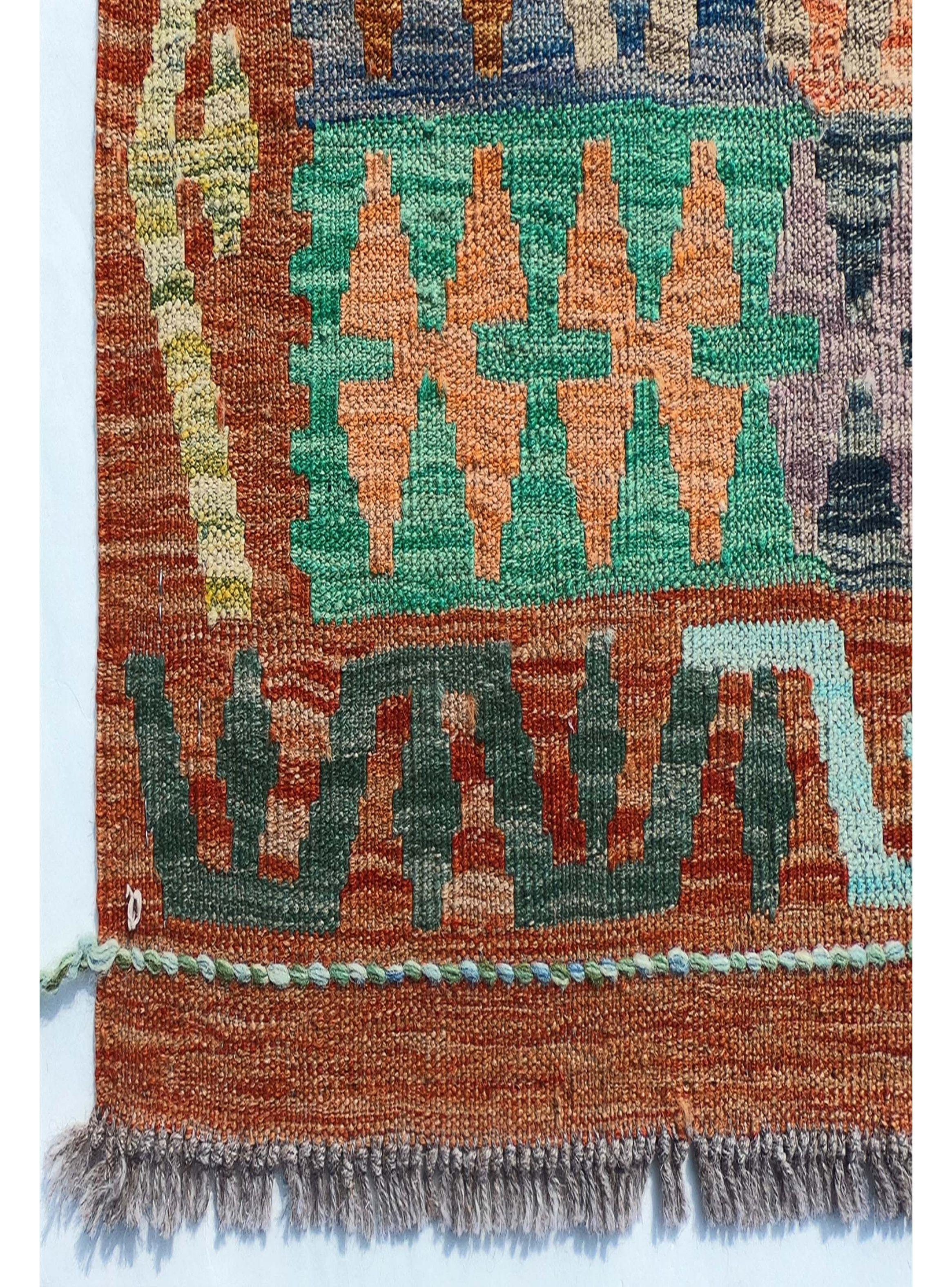 Alfombra de Lana Kelim Kashkuli de 2.40 x 1.70 mts., AA864-5