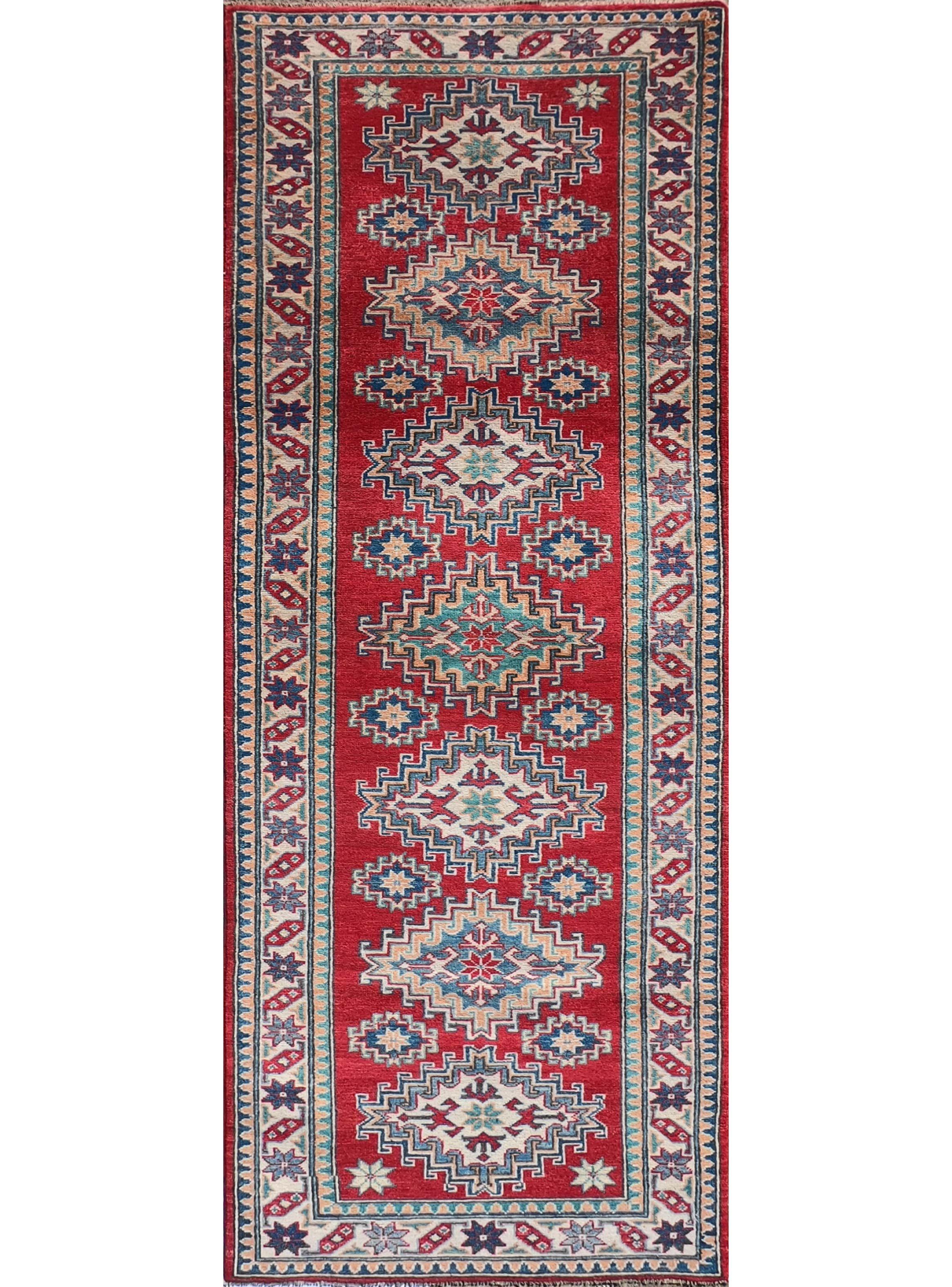 Alfombra Persa Clásica de Lana, Kazak de 2.90 x 0.80 mts., KZ203-0