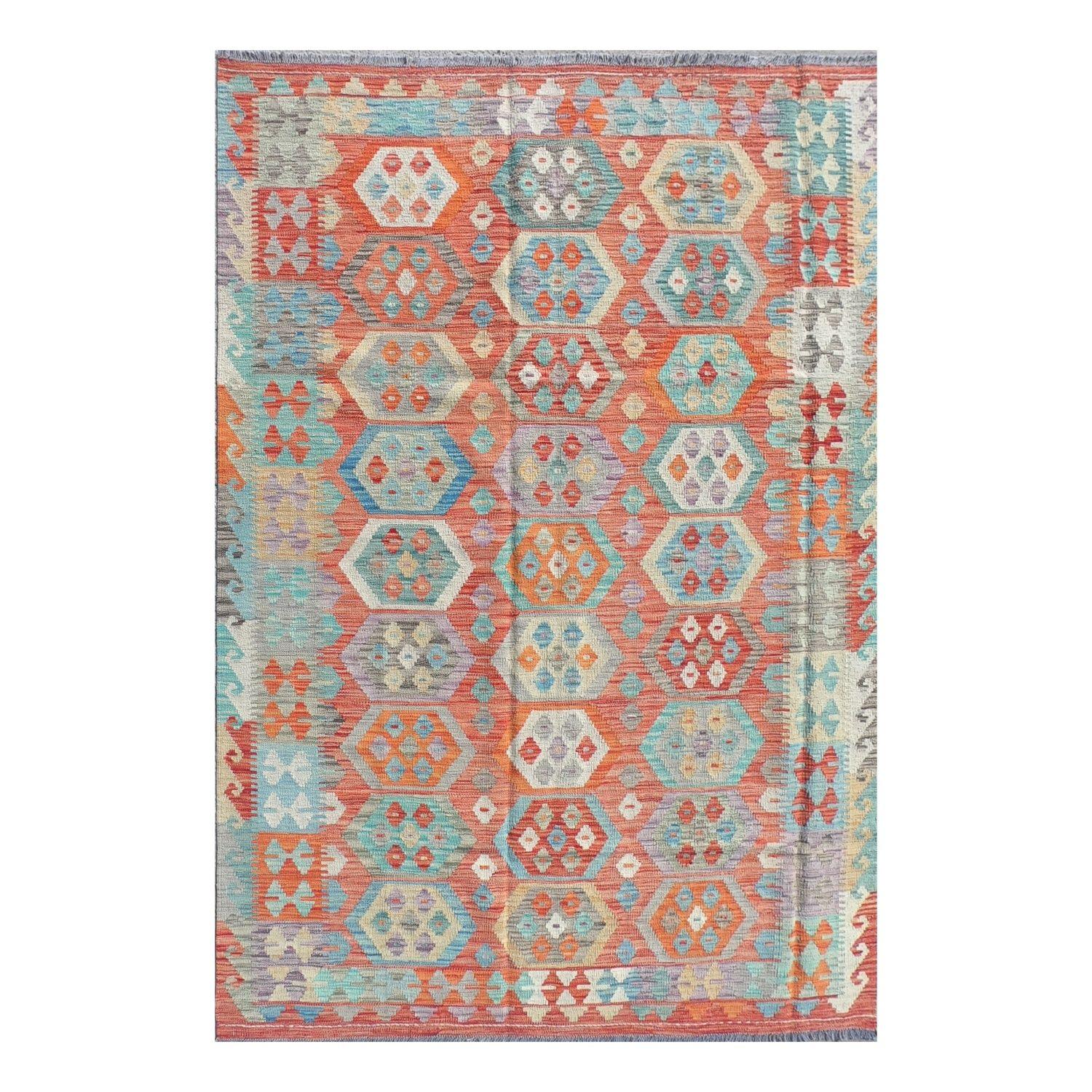 Alfombra Lana, Kelim Kashkuli 2.40 x 1.70 mts. 0080-0