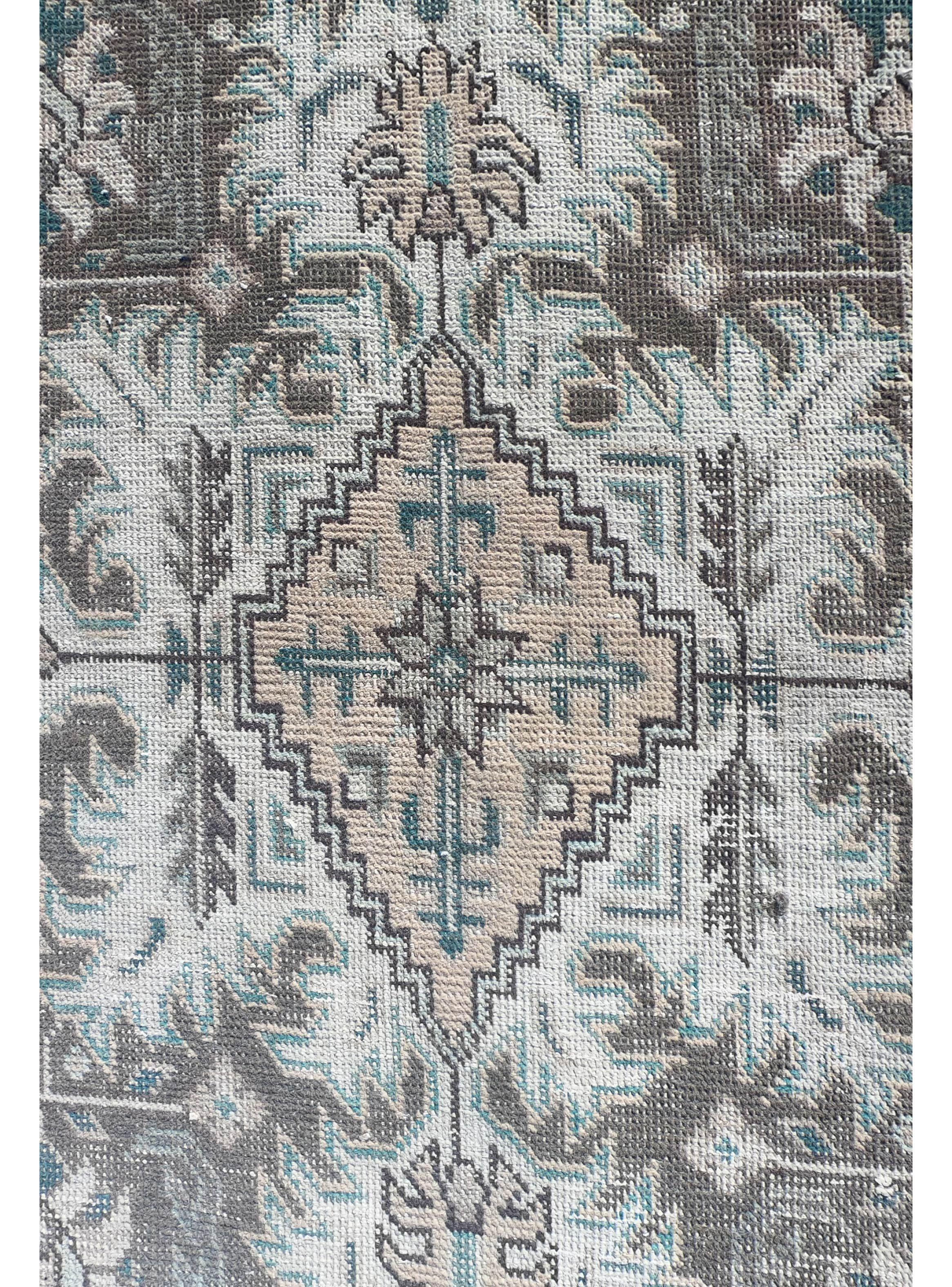Alfombra Persa Vintage de Lana de 3.70 x 2.90 mts, AA116-2