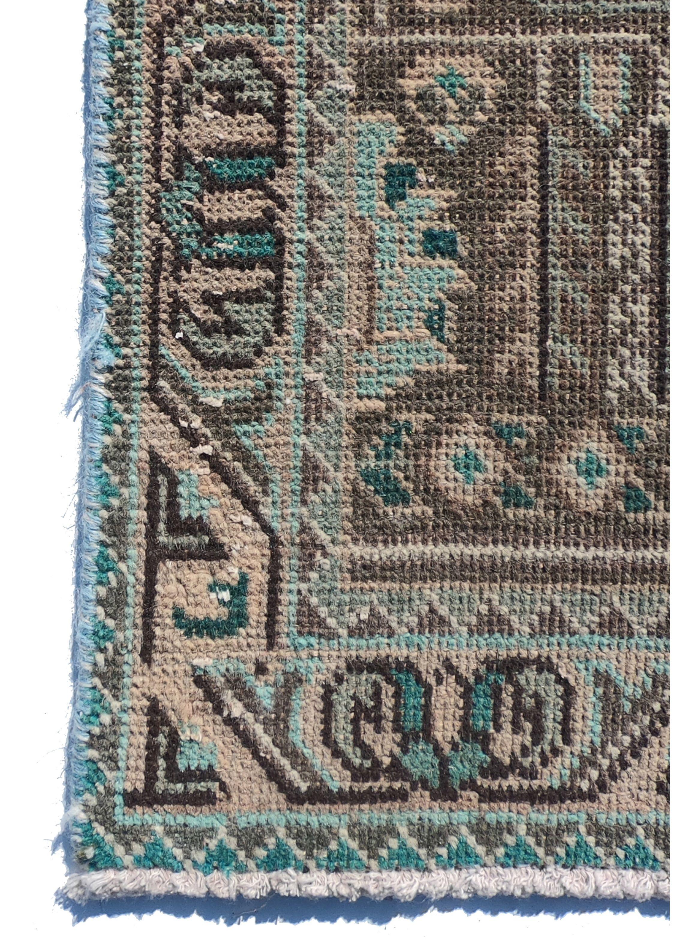 Alfombra Persa Vintage de Lana de 3.70 x 2.90 mts, AA116-5