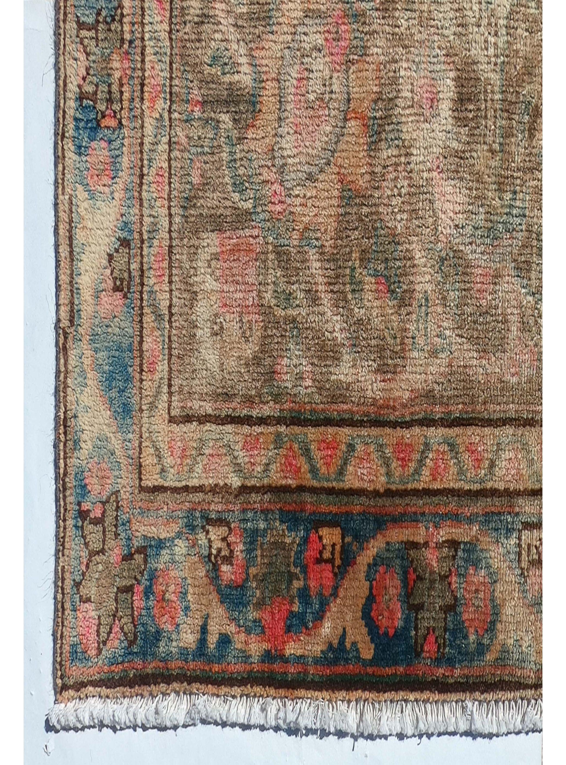 Alfombra Persa Vintage de Lana de 3.70 x 2.80 mts., AA732-5