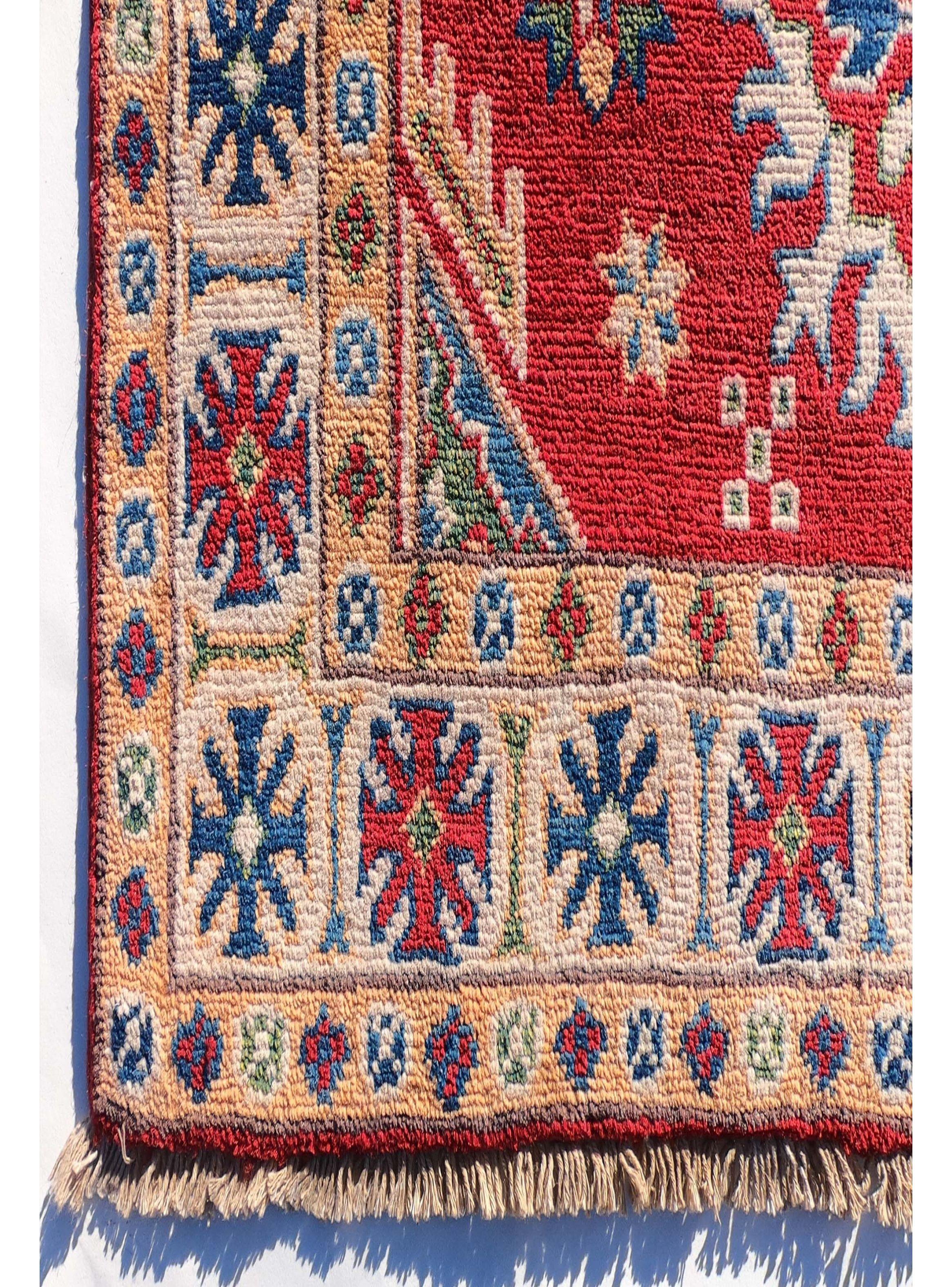 Alfombra Persa Clásica de Lana, Kazak de 1.50 x 1.00 mts., AA976-2