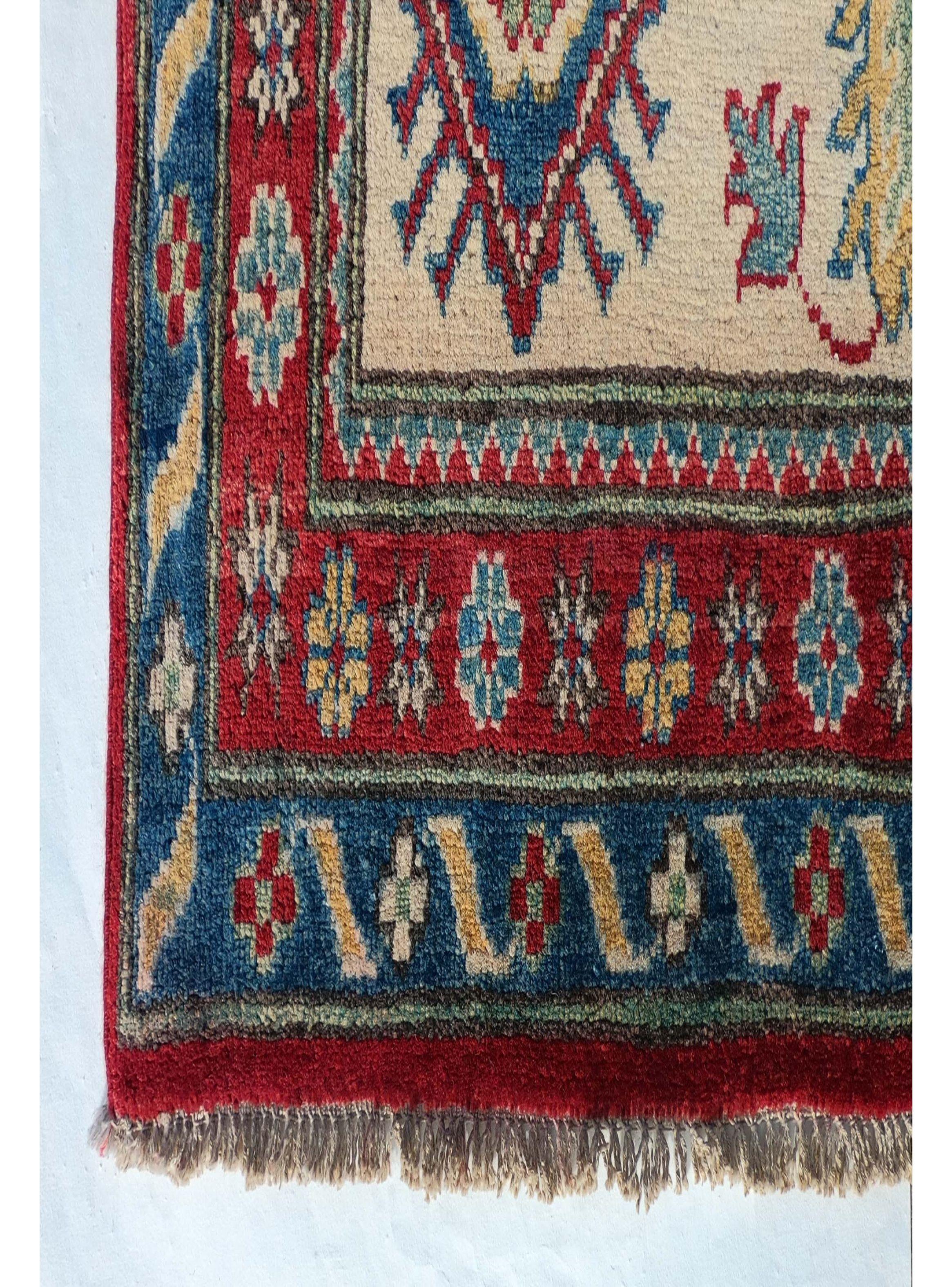 Alfombra Persa de lana, Kazak de 4.00 x 3.00 mts.-2