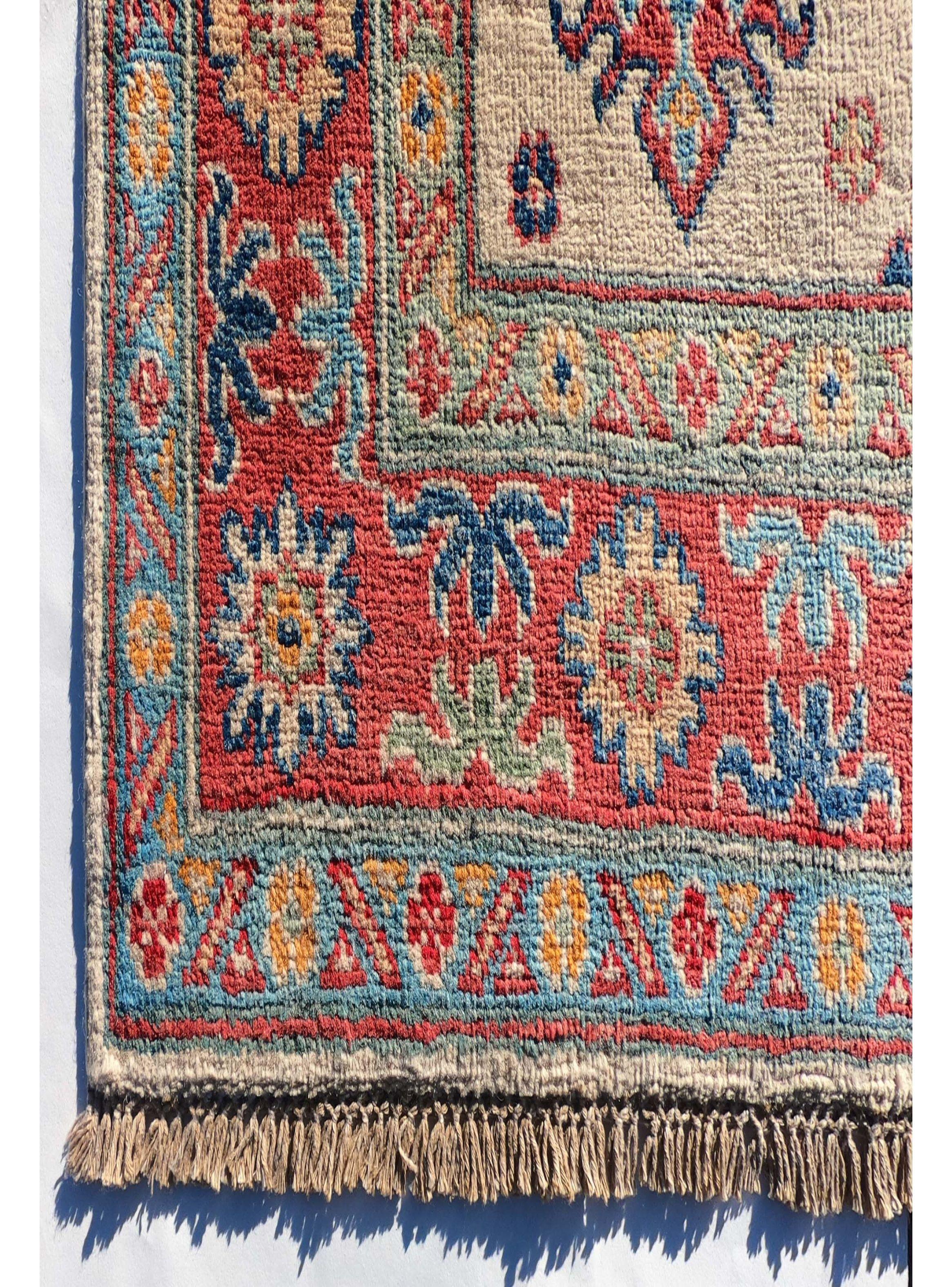 Alfombra Persa Clásica de Lana, Kazak de 1.50 x 1.00 mts., AA977-2