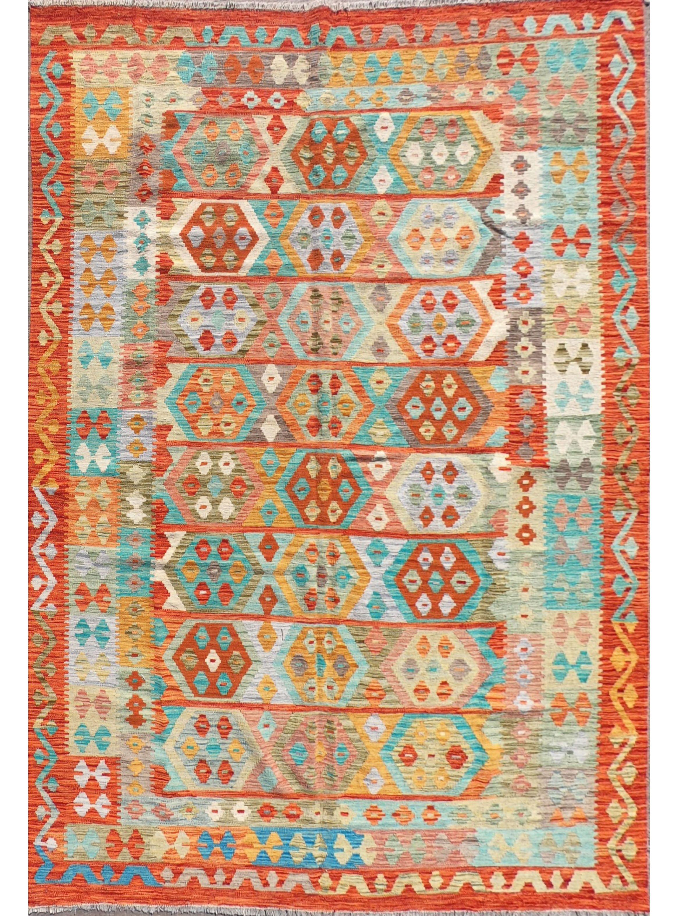 Alfombra de Lana Kelim Kashkuli de 2.80 x 2.00 mts., AA1228-0