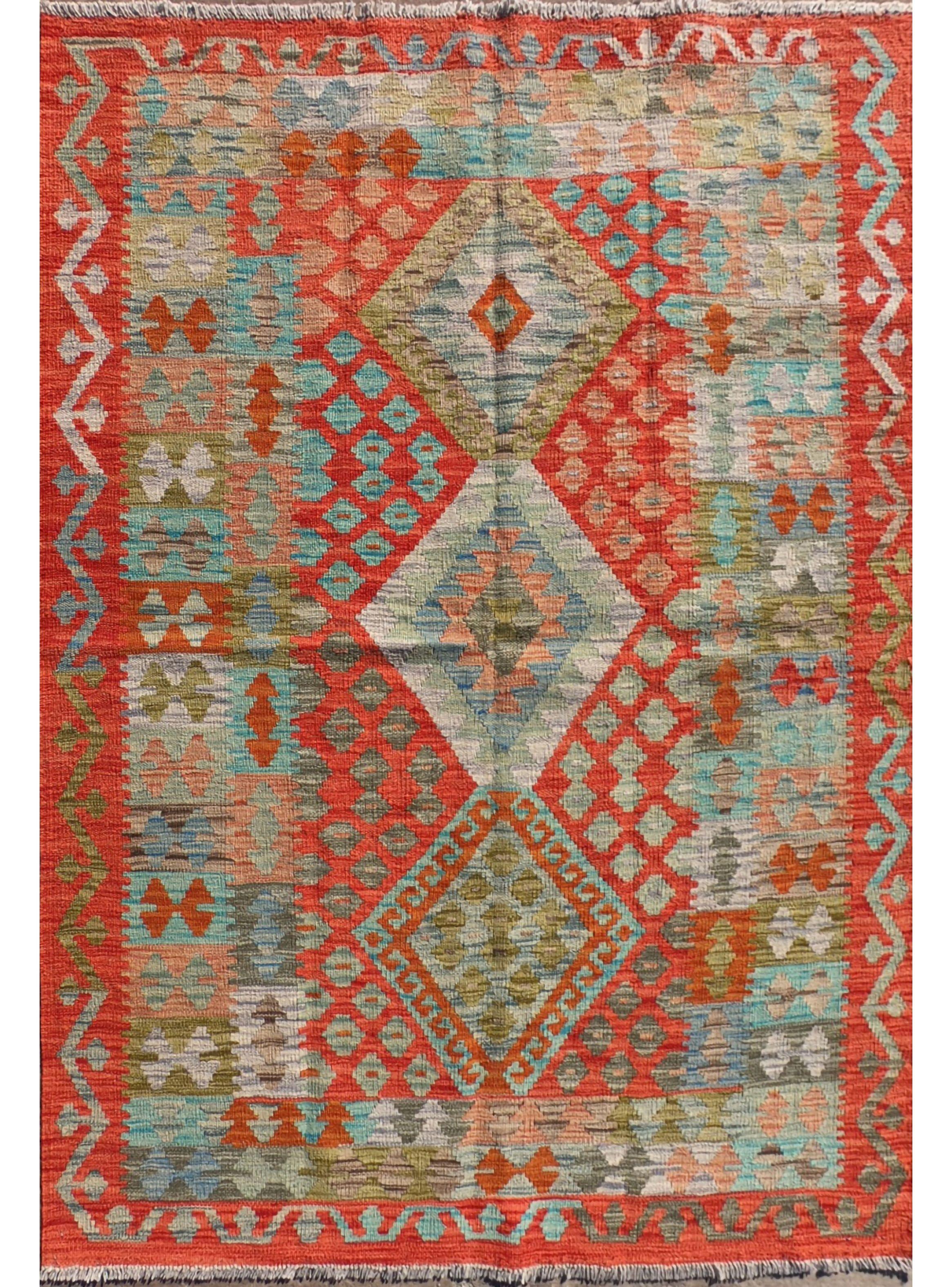 Alfombra de Lana Kelim Kashkuli de 1.80 x 1.20 mts., AA1192-0