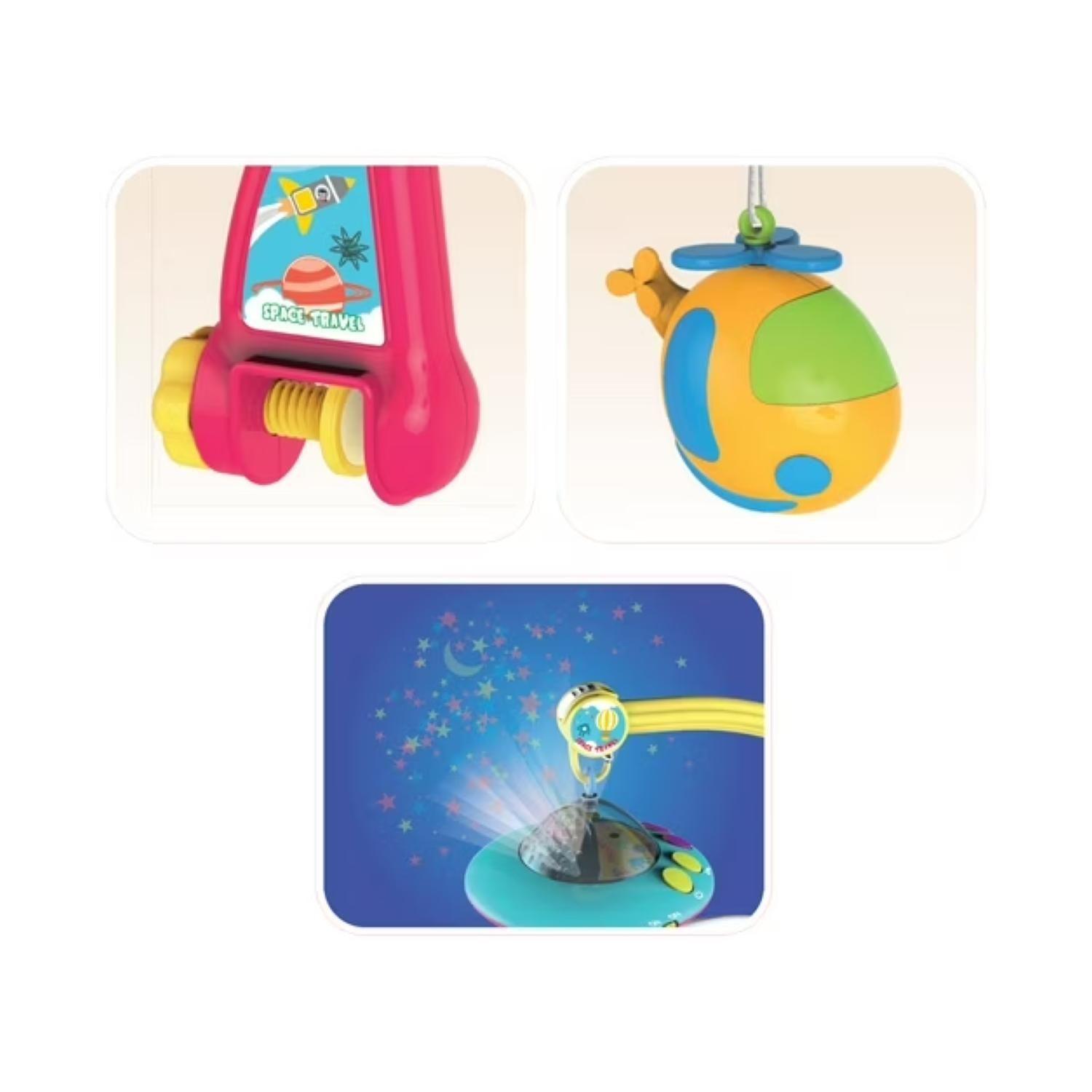 Movil Para Cuna Proyector Musical Naves Aereas Estimulante-2