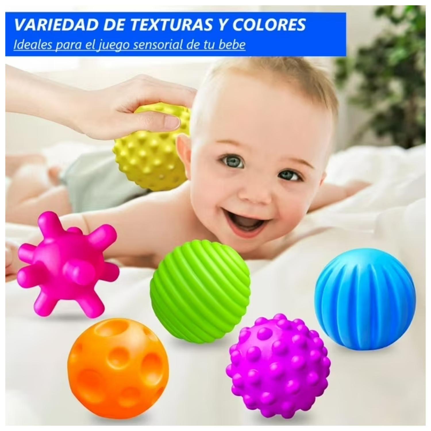Pack 6 Pelotas Sensoriales Texturizadas Para Bebes-2