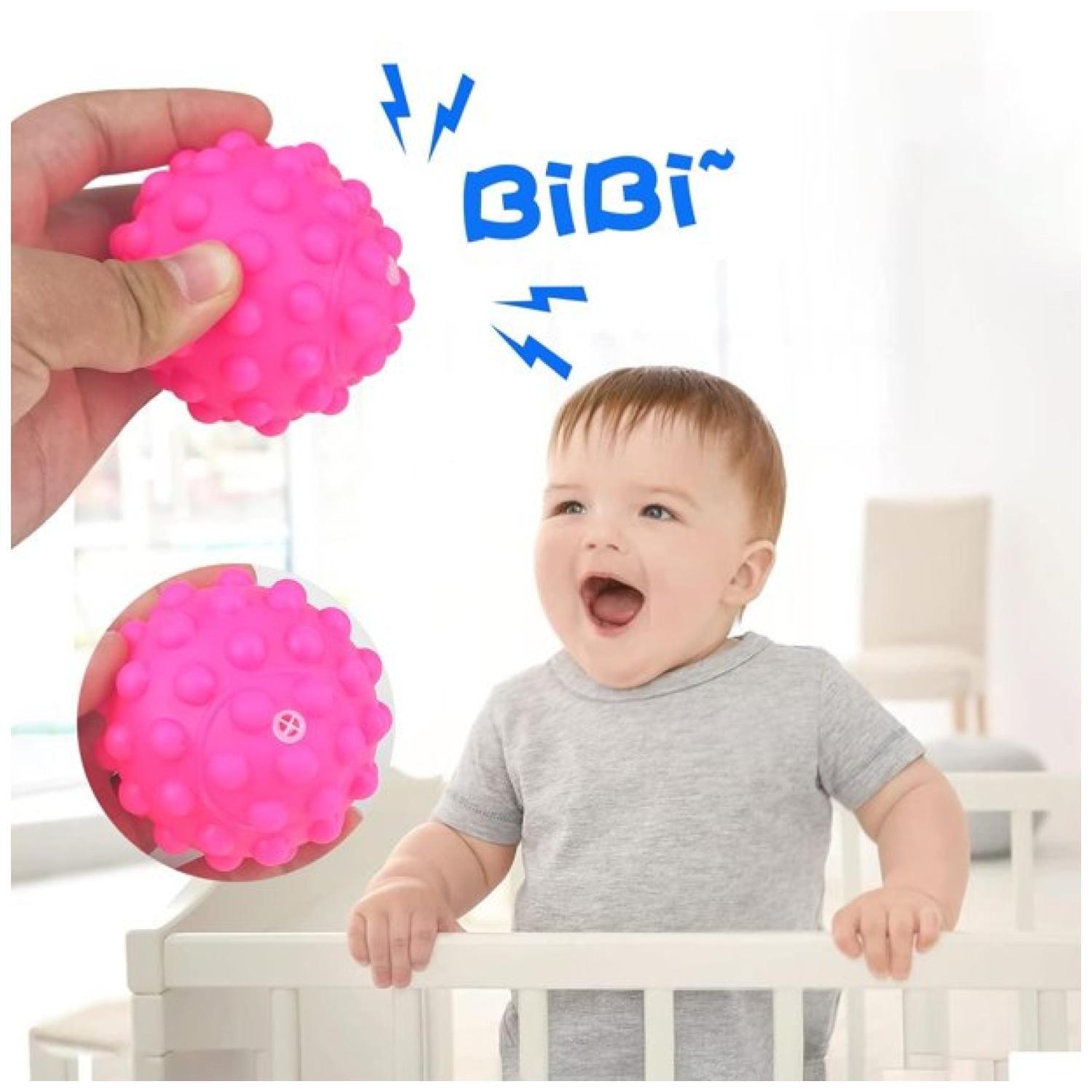 Pack 6 Pelotas Sensoriales Texturizadas Para Bebes-3