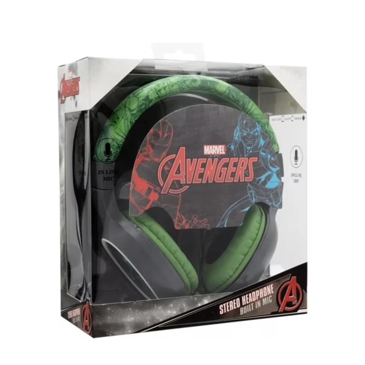 Audifonos Bluetooth Infantil OverEar Verde Hulk-3