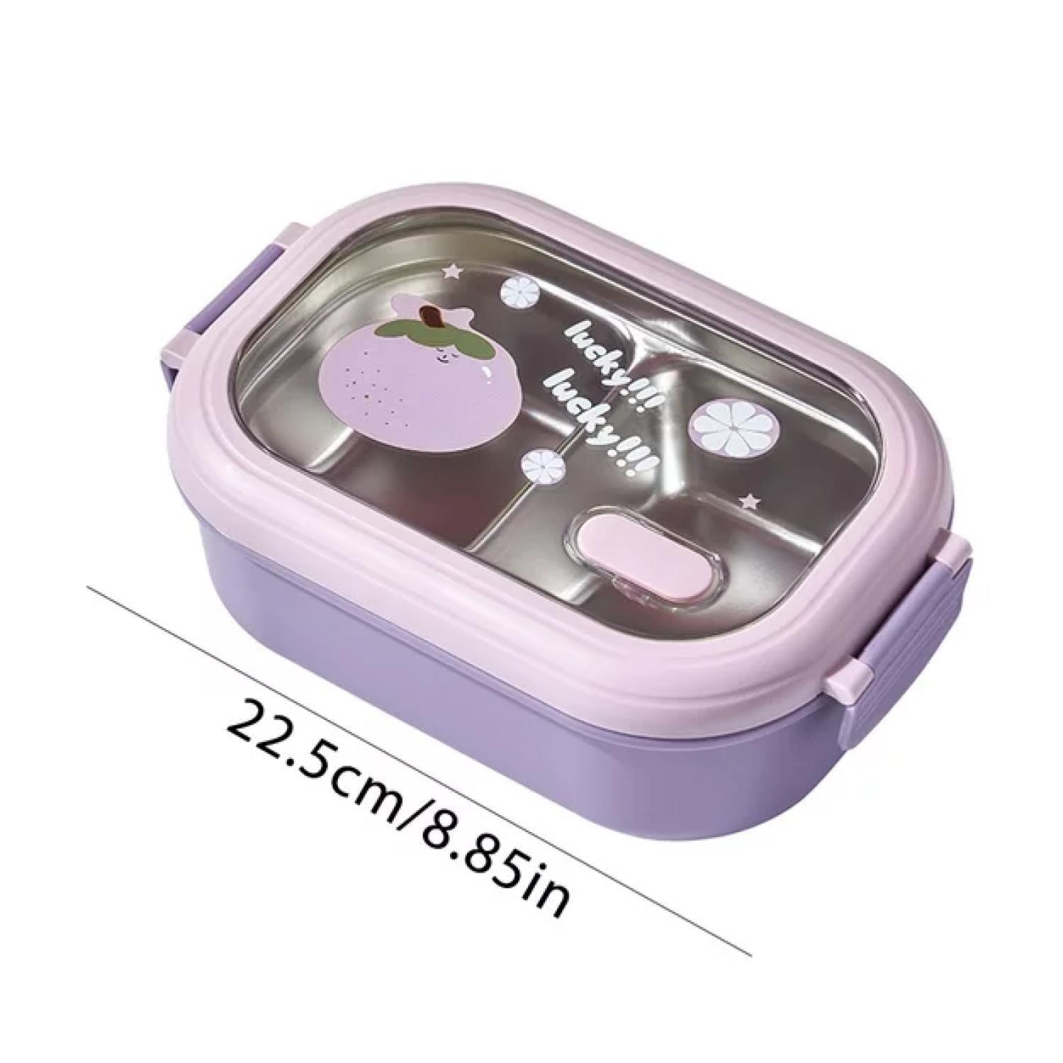 Lonchera Fiambrera Taper 22x14x8cm Fruta Lila Kawaii-1