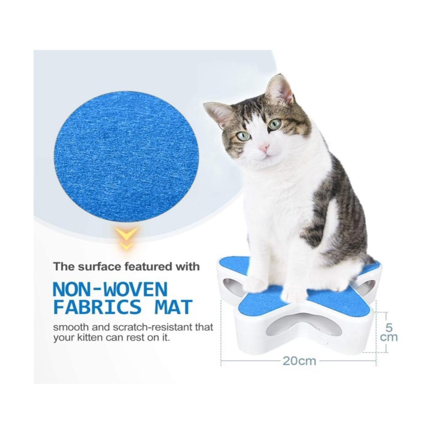 Juguete Interactivo Para Gatos Pluma Giratoria Mascotas-2