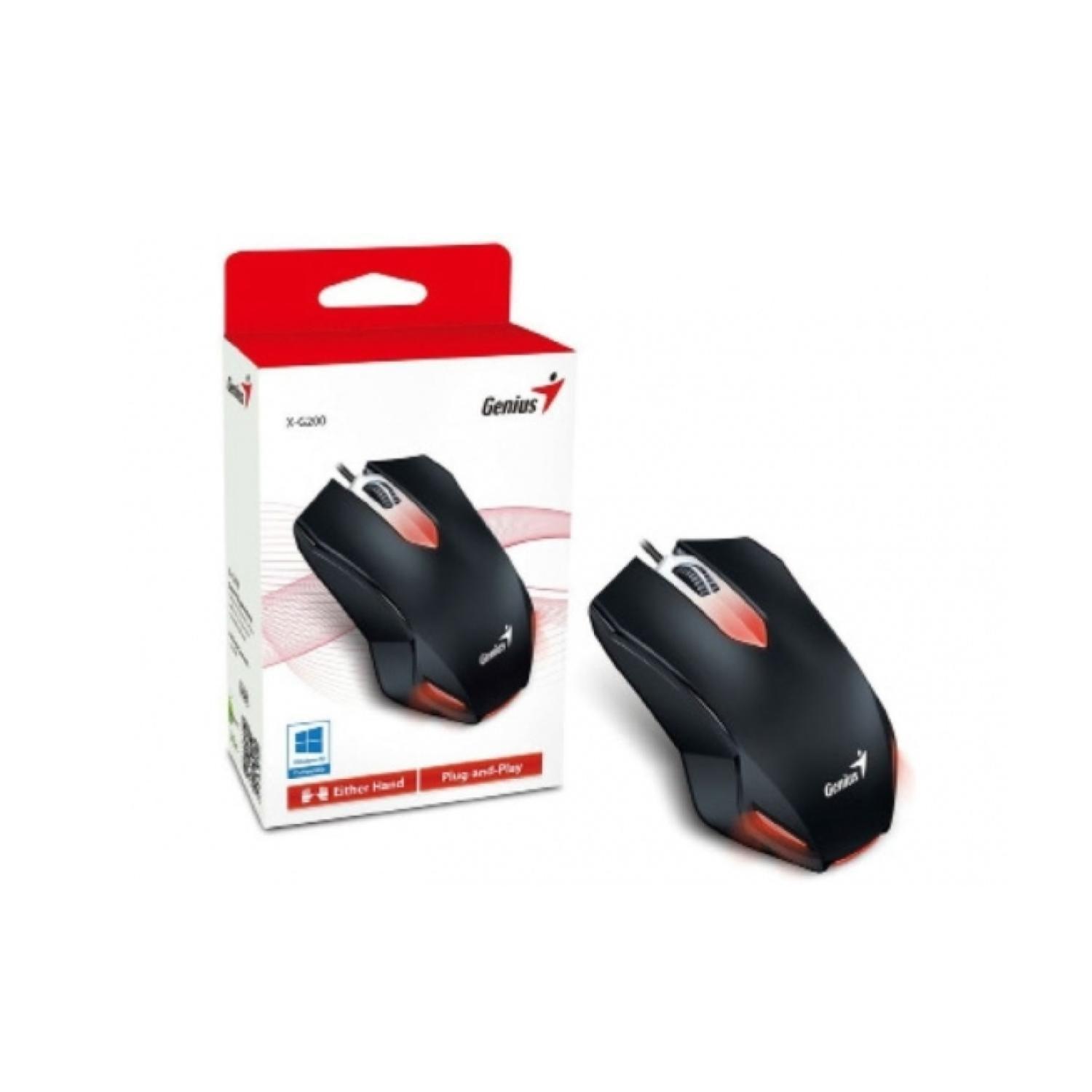 Mouse Alambrico USB 3 Botones 1000DPI X-G200 Negro -3