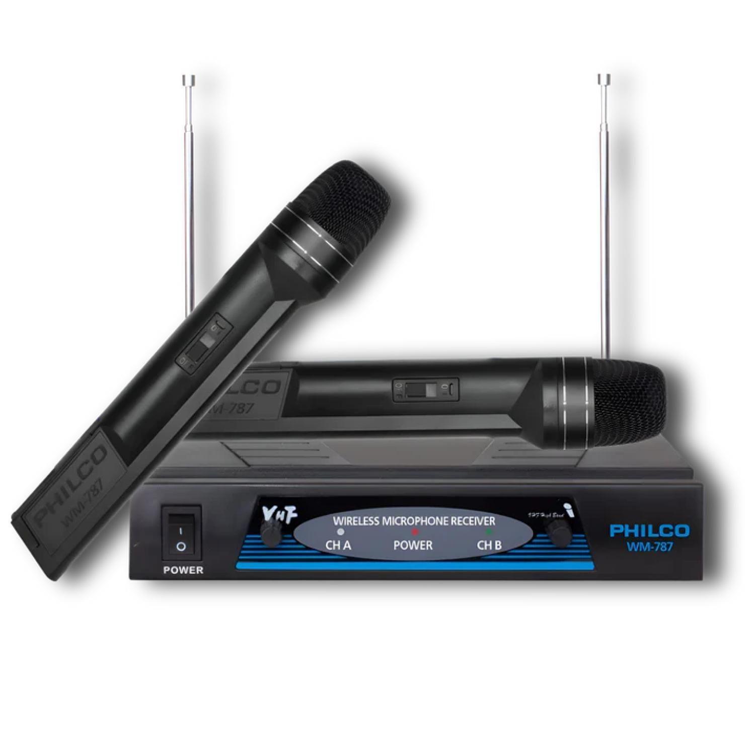 Pack 2 Microfonos Inalambricos 2 Calanes VHF WM787-0