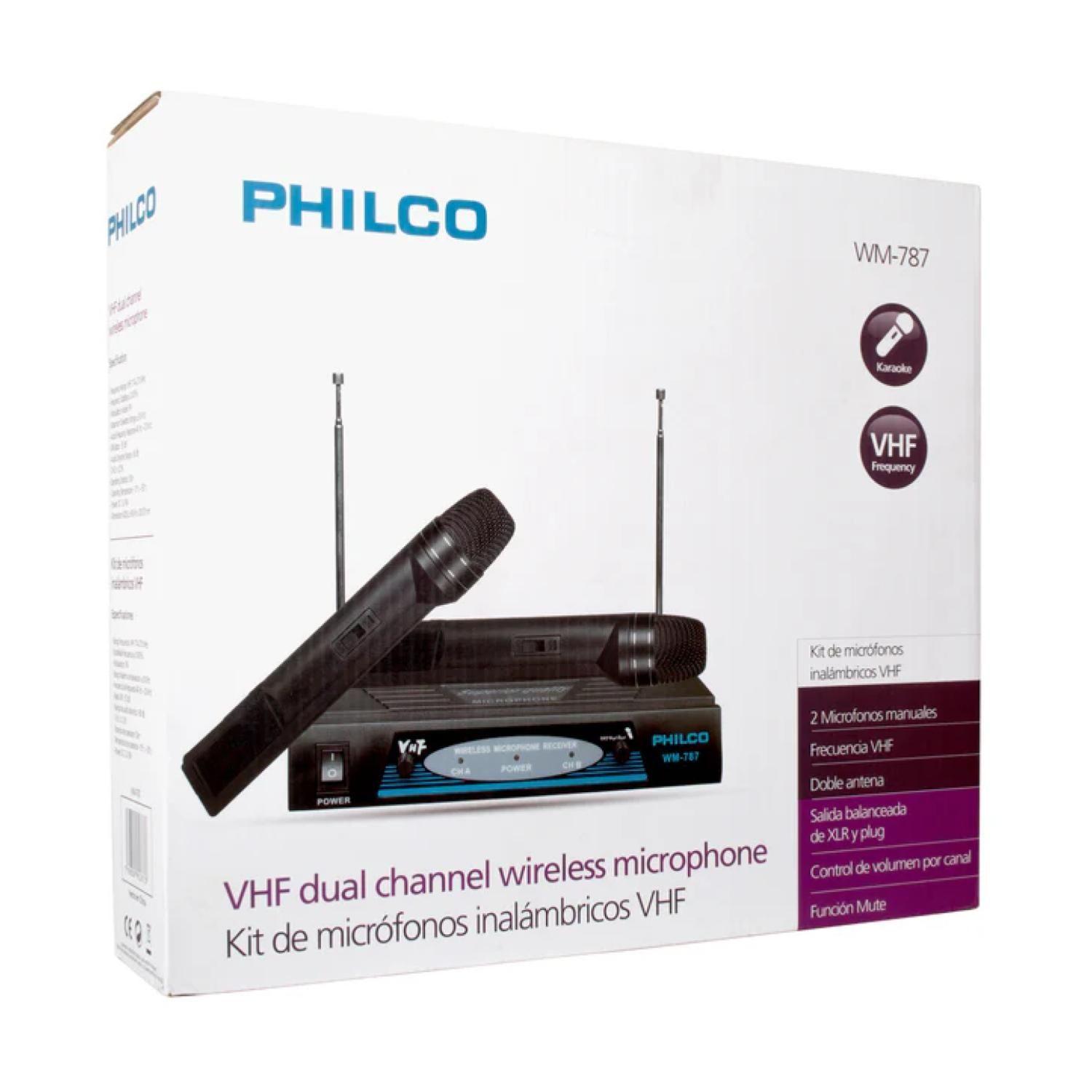 Pack 2 Microfonos Inalambricos 2 Calanes VHF WM787-4