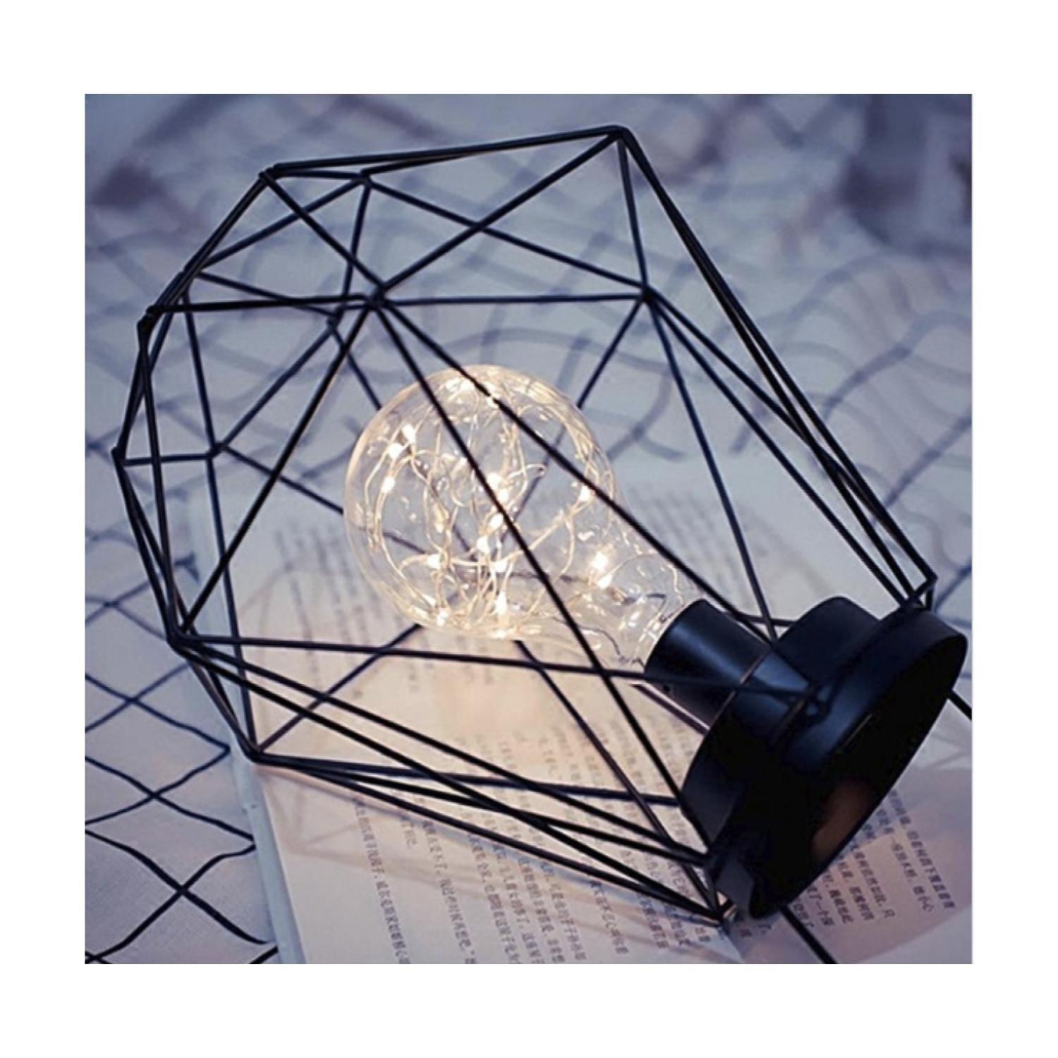 Lampara De Mesa Dormitorio Minimalista USB Diamante-1