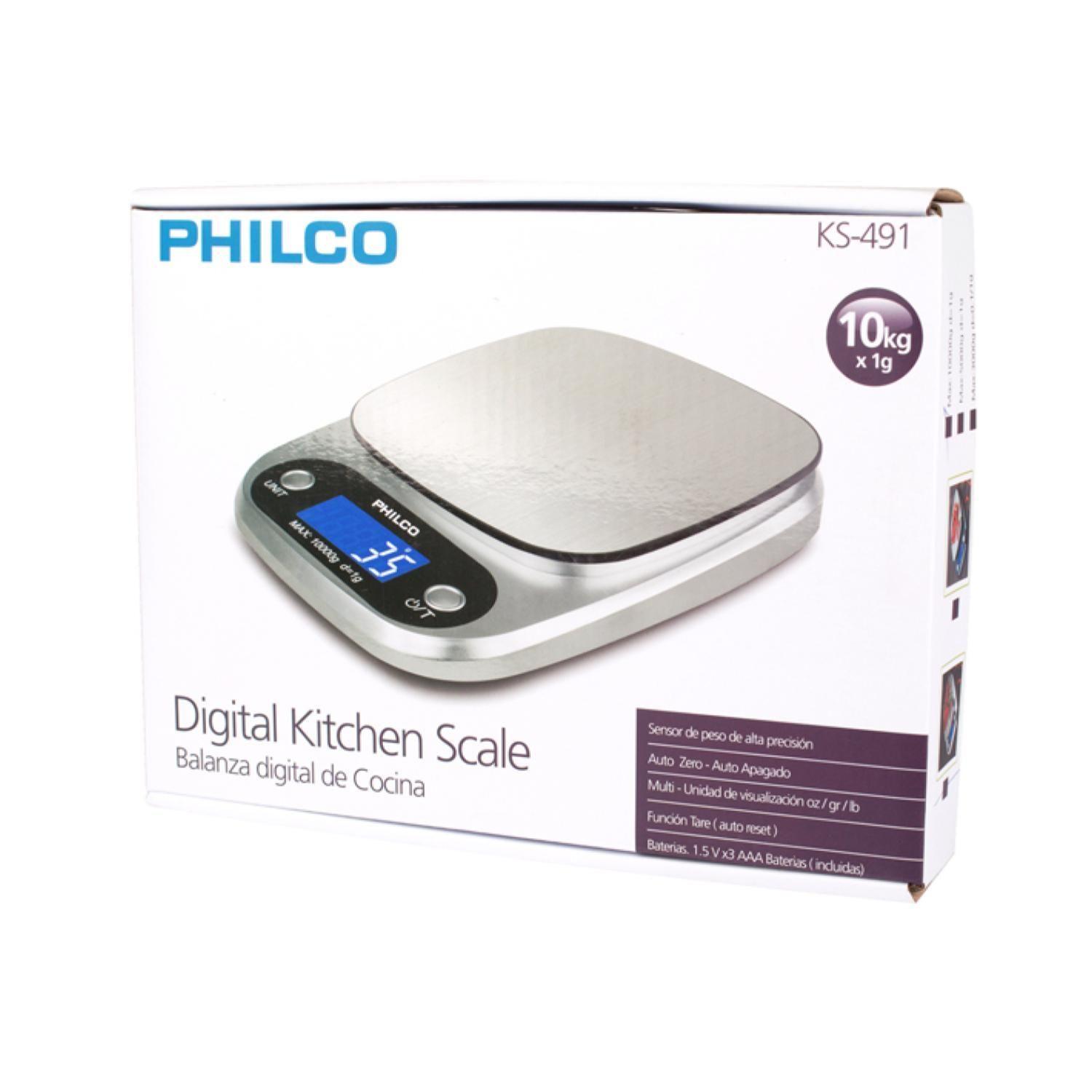Pesa Balanza Digital De Cocina 10Kg Metalico KS491 -3