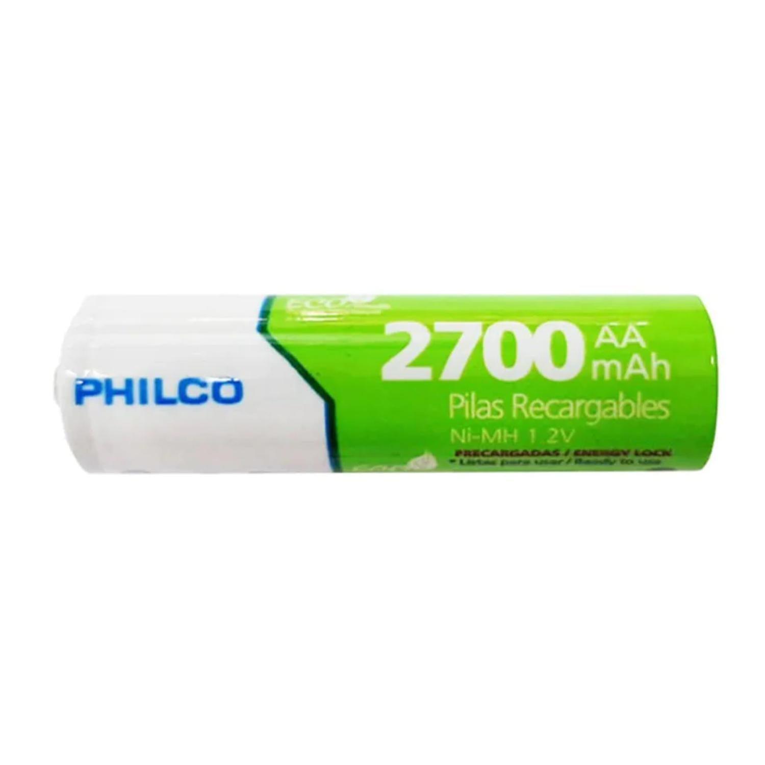 Pack 2 Pilas Recargables AA 2700mAh -0
