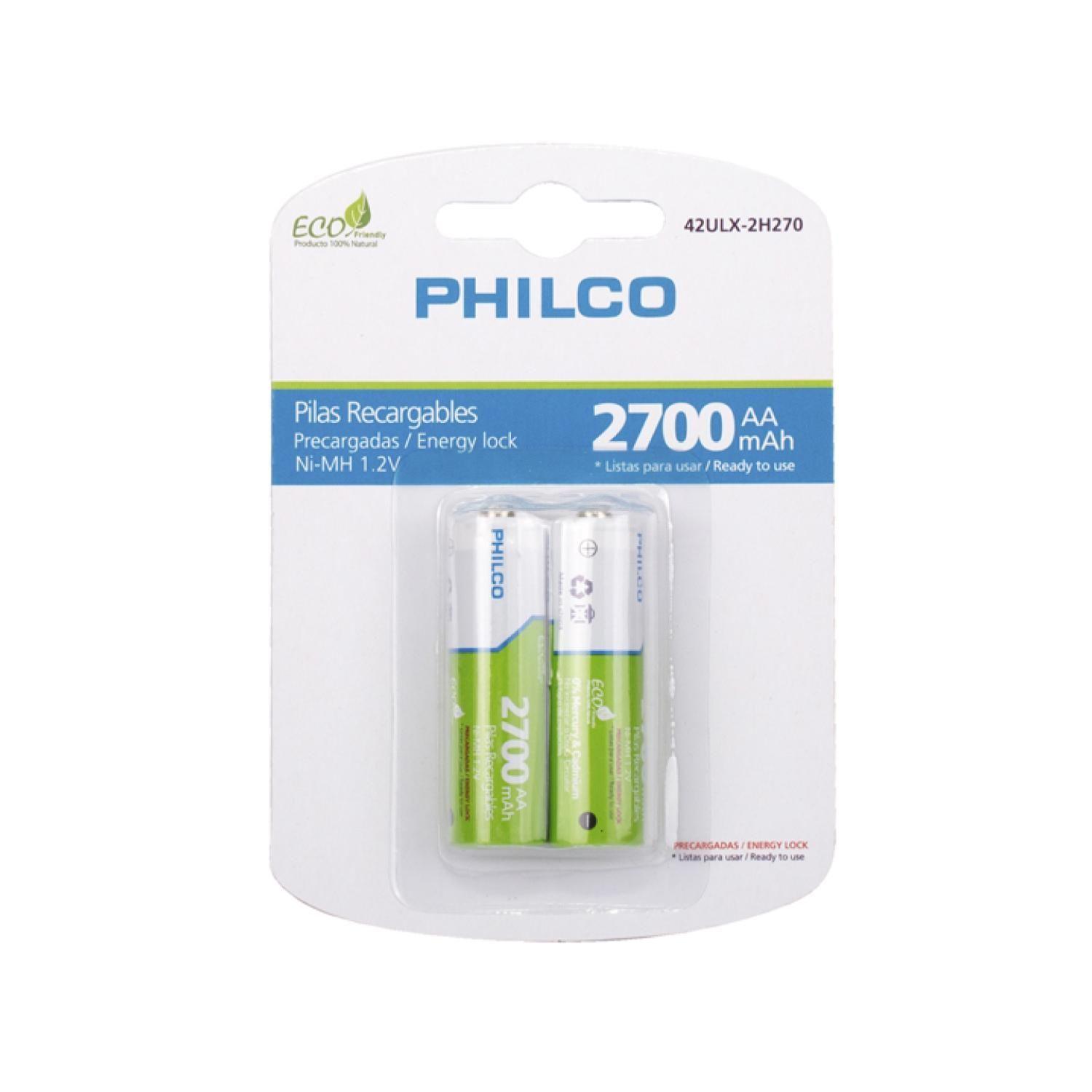 Pack 2 Pilas Recargables AA 2700mAh -1
