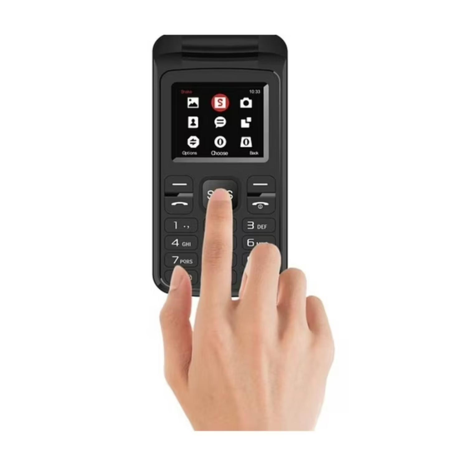 Telefono Senior Tipo Almeja 4G Visor Negro 9312 Mlab-2