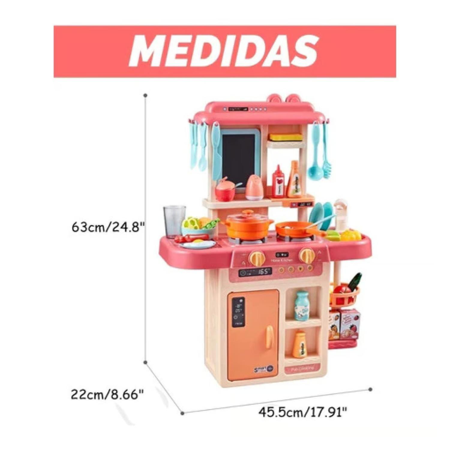Juguete Cocina Moderna 42 Piezas 63x45x22cm Rosado Infantil-1