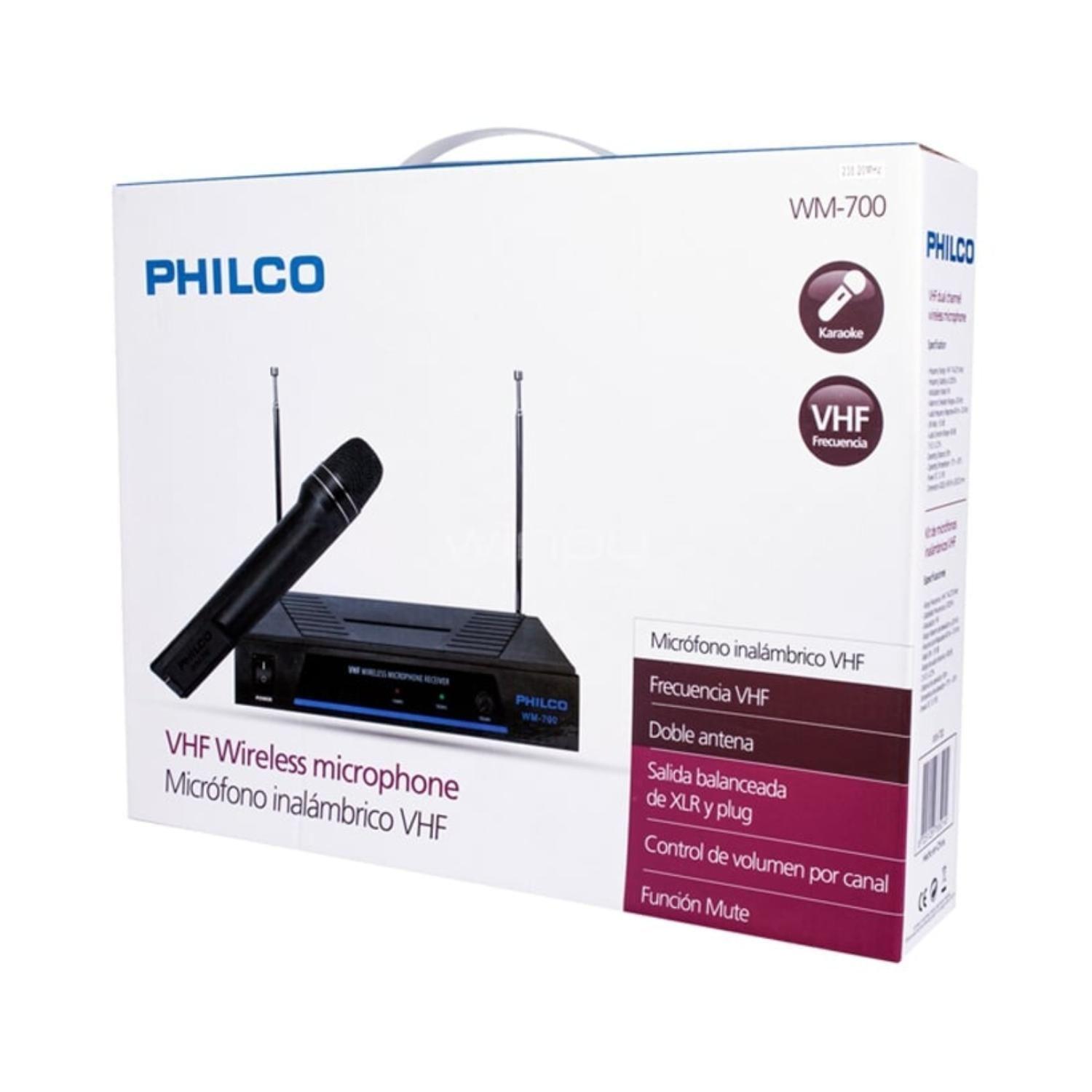 Microfono Inalambrico VHF Negro WM700 -3