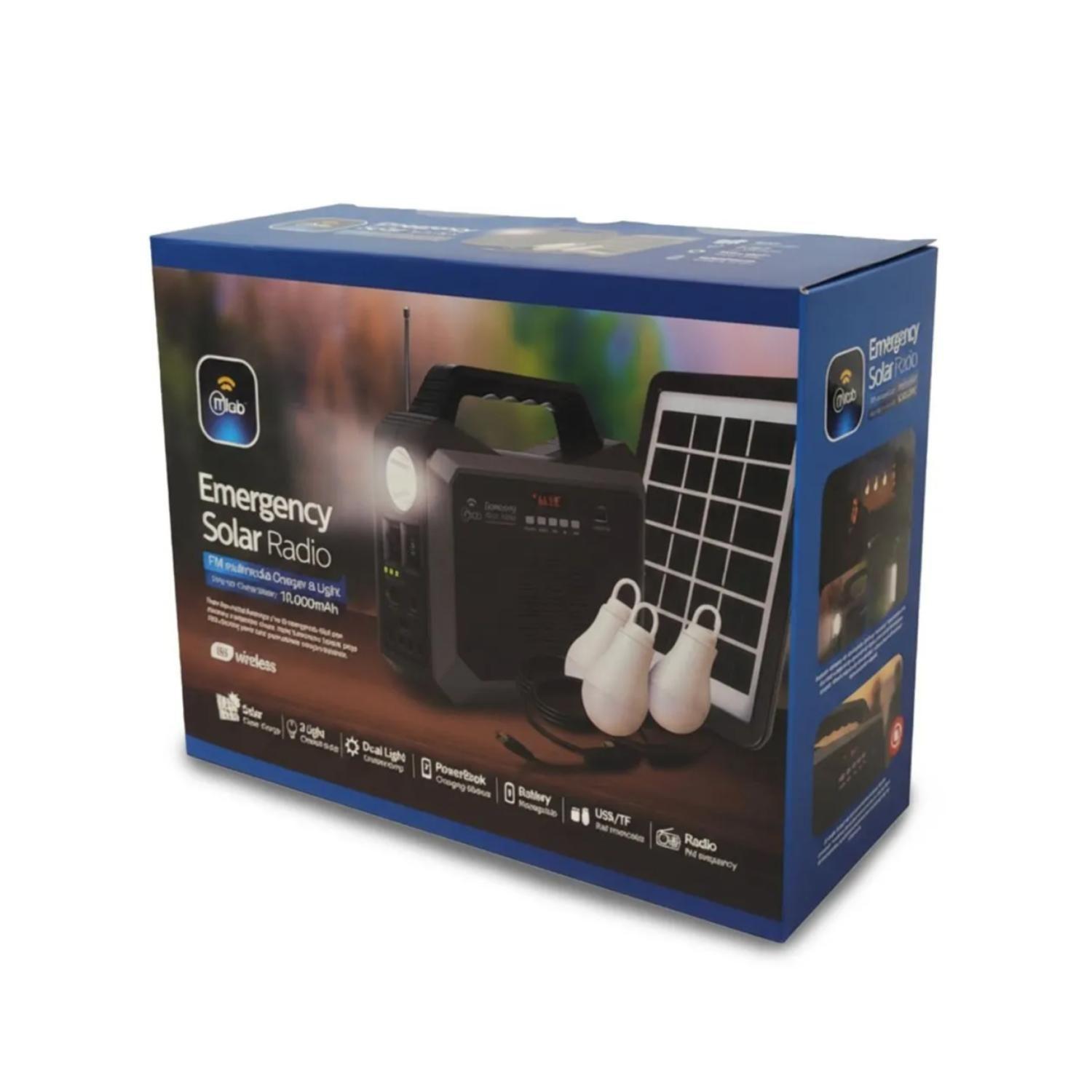 Radio Bluetooth USB Con Kit De Iluminacion Y Energia Solar 9653-3