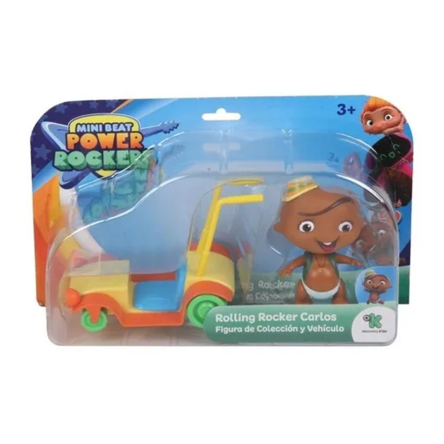 Juguete Pack 4 Figuras Power Rockers Con Automovil Infantil-2