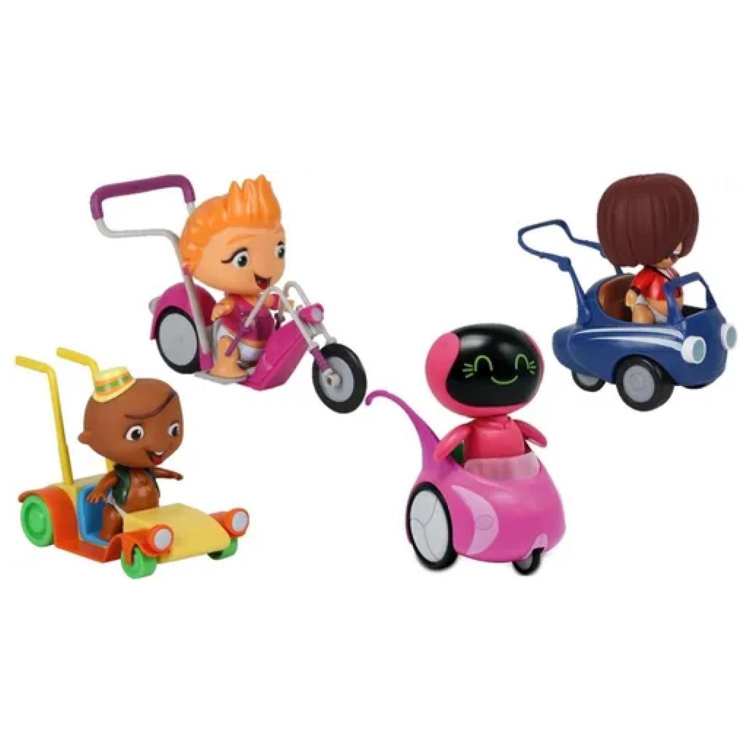 Juguete Pack 4 Figuras Power Rockers Con Automovil Infantil-6