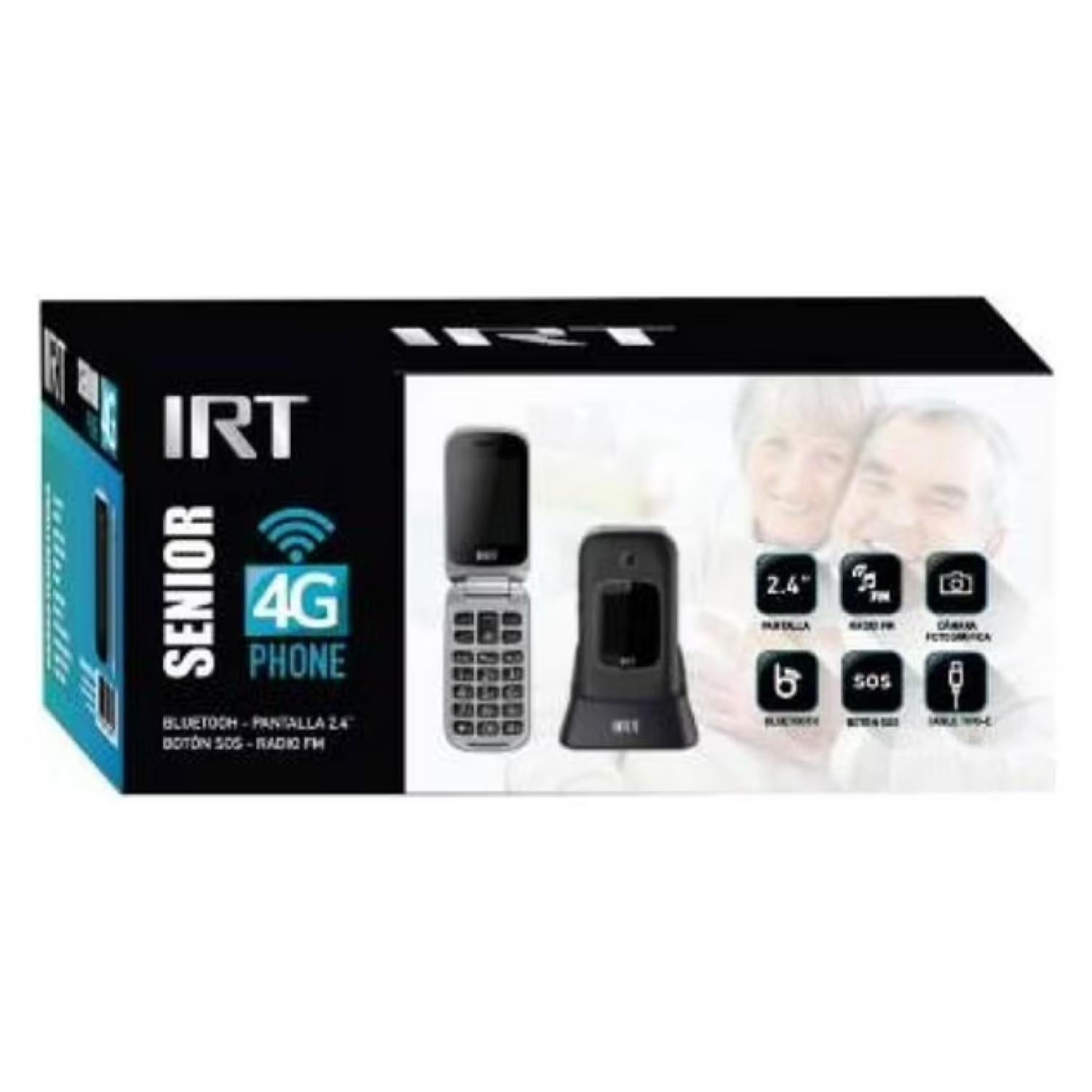 Telefono Celular Senior Tipo Almeja 4G Negro Clamshell-2