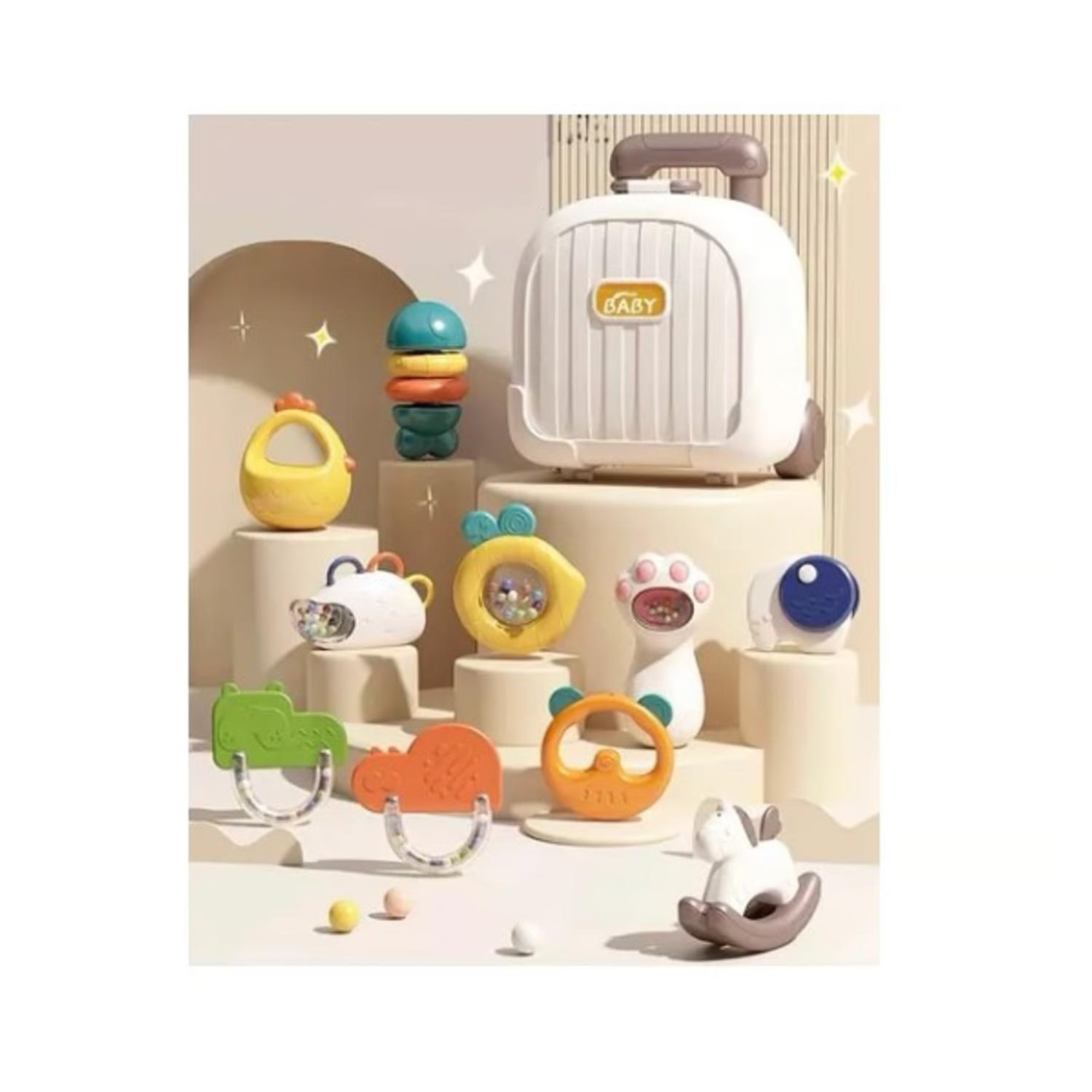 Juguete Sonajero Y Mordedor Para Bebe Maleta Con 10 Piezas-2