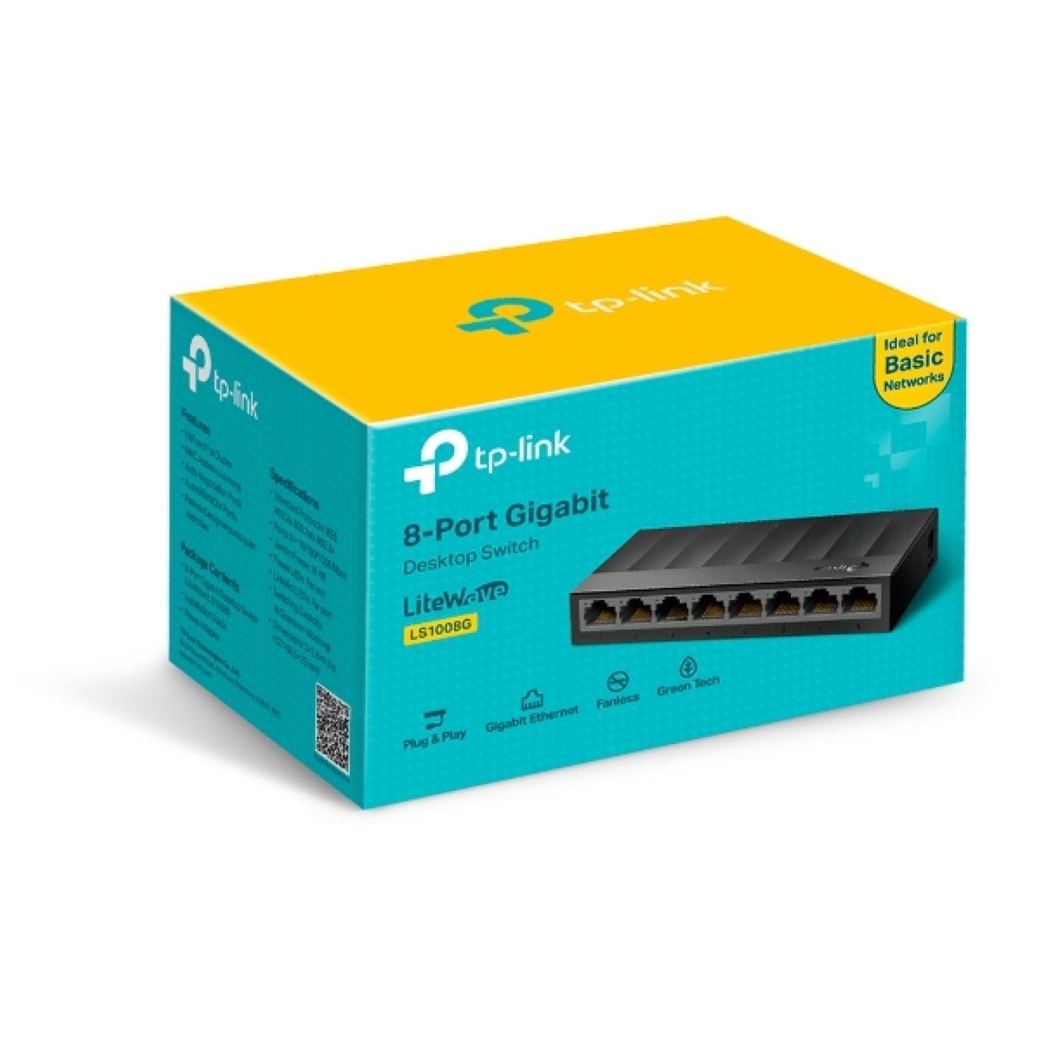 Switch LAN 8 Puertos RJ45 Escritorio LS1008G-4