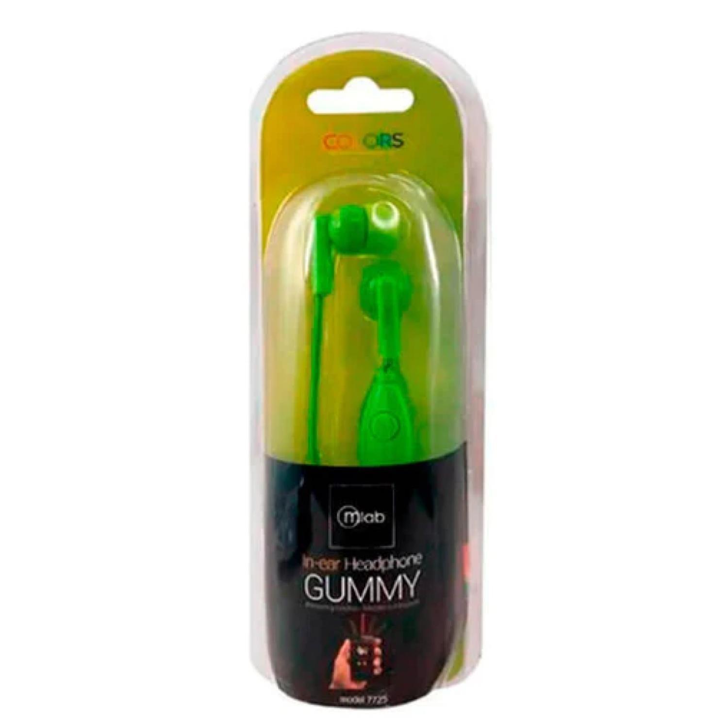 Audifonos Manos Libres Jack 3.5 In Ear Verde Gummy-2