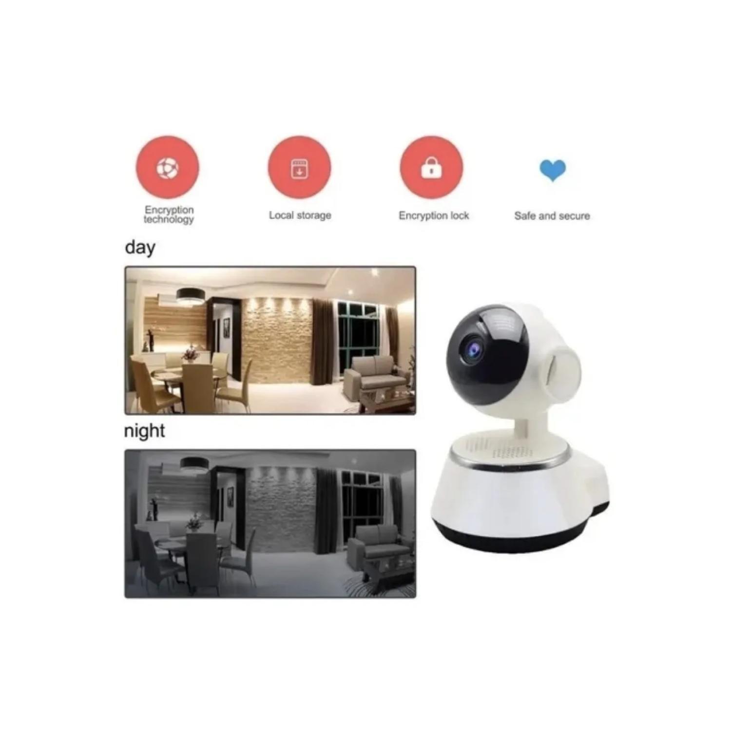 Camara De Seguridad IP WiFi HD 720P Con App Blanco -3