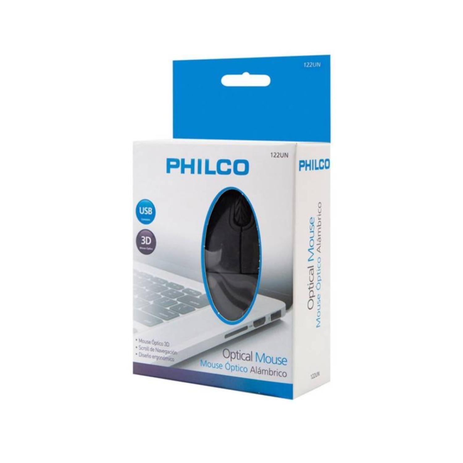Mouse USB 3 Botones Negro 122UN -2