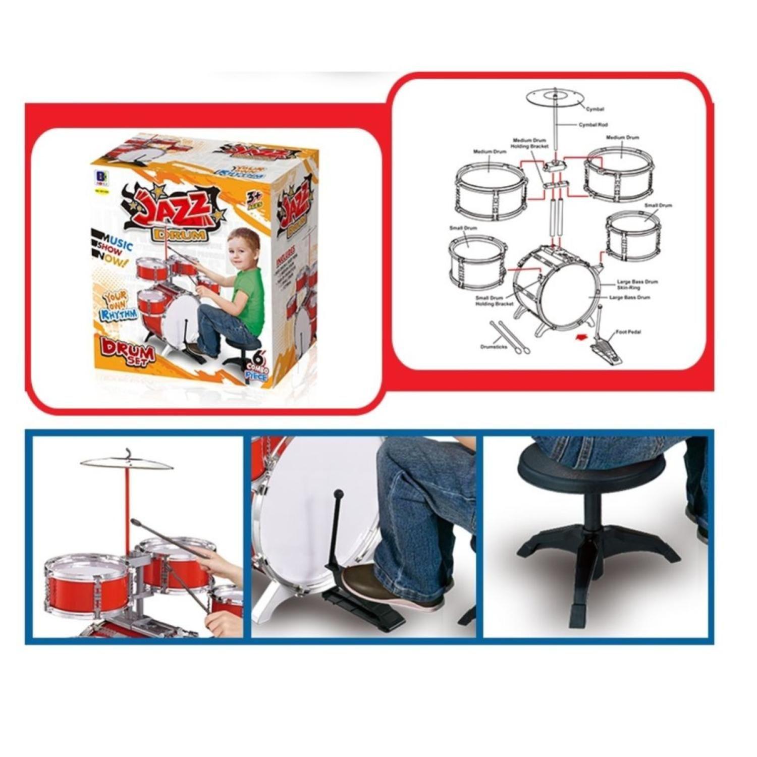 Juguete Bateria Musical Infantil 6 Piezas 82Cm-3