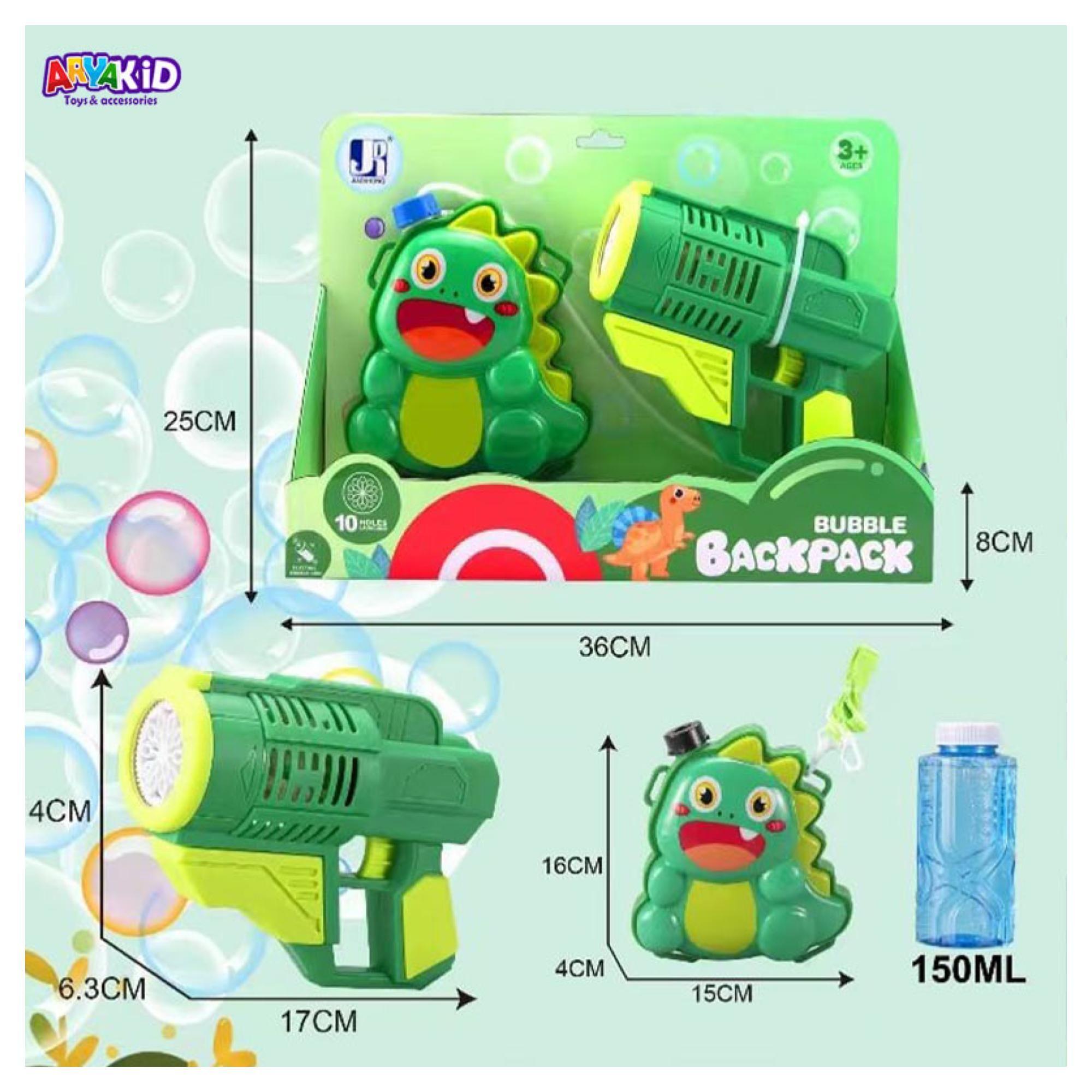 Juguete Lanza Agua Con Mochila Dinosaurio Verde Infantil-2