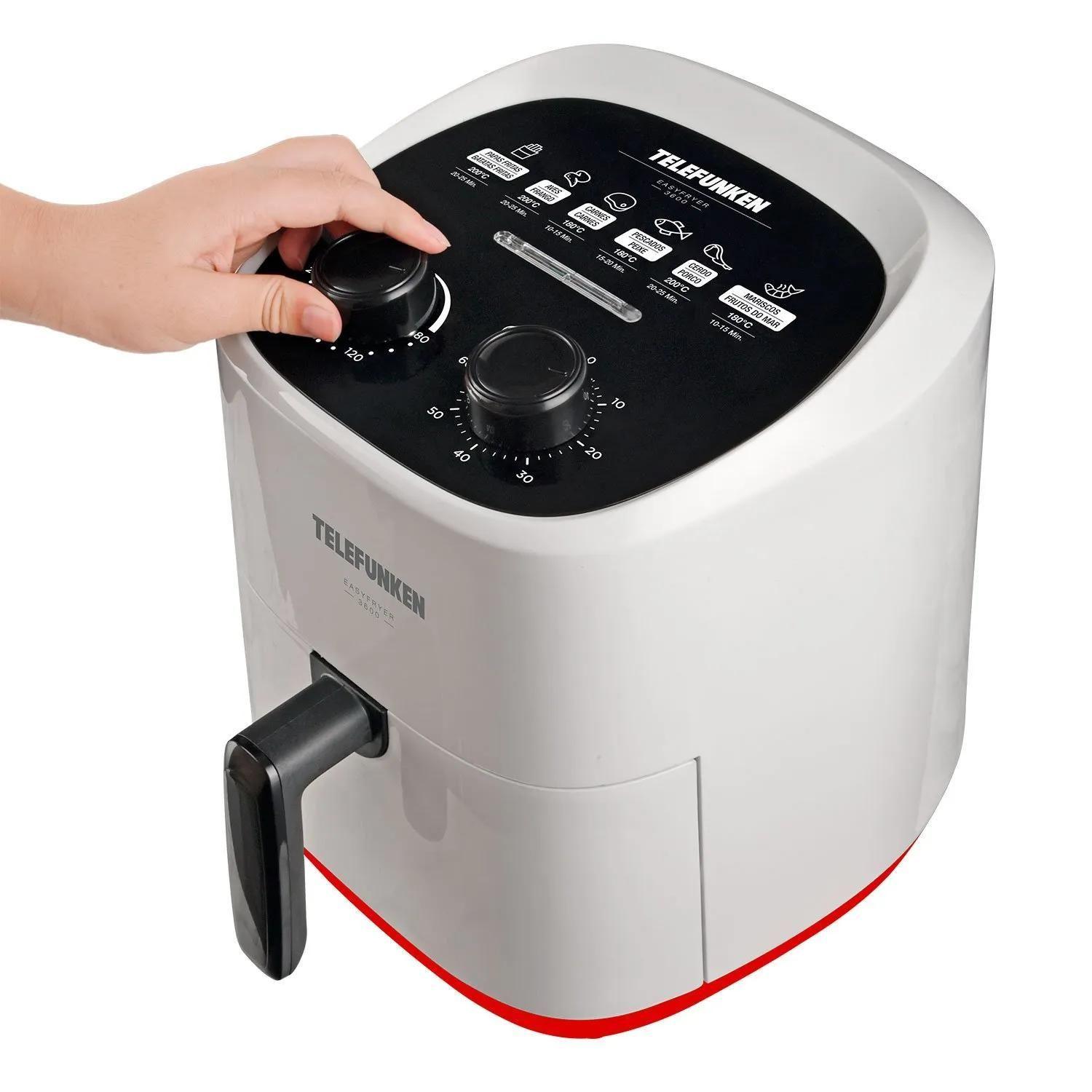 Freidora De Aire Air Fryer 3600ml 1400W Blanco Telefunken-2
