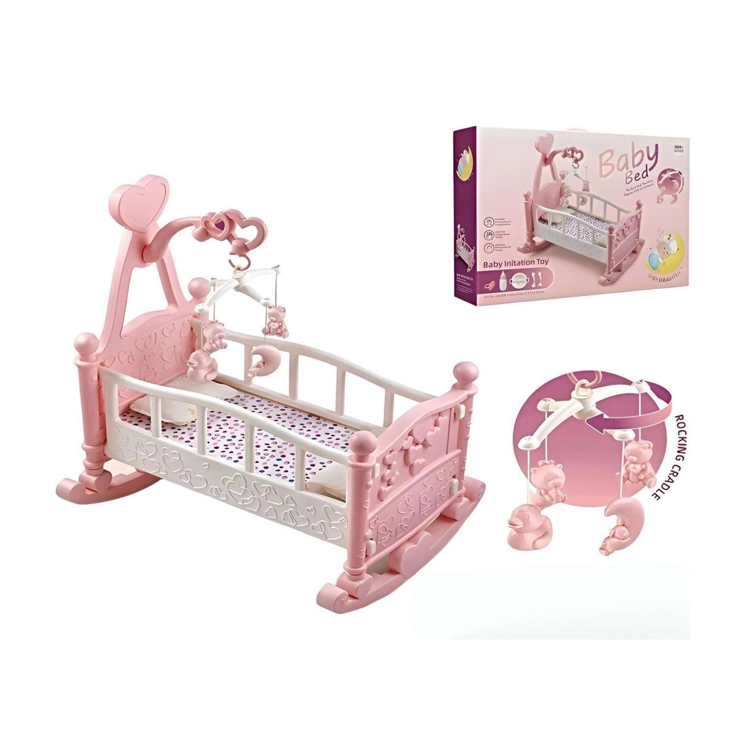 Juguete Cuna Para Mu ecas 53x53x32cm Rosado Infantil-2