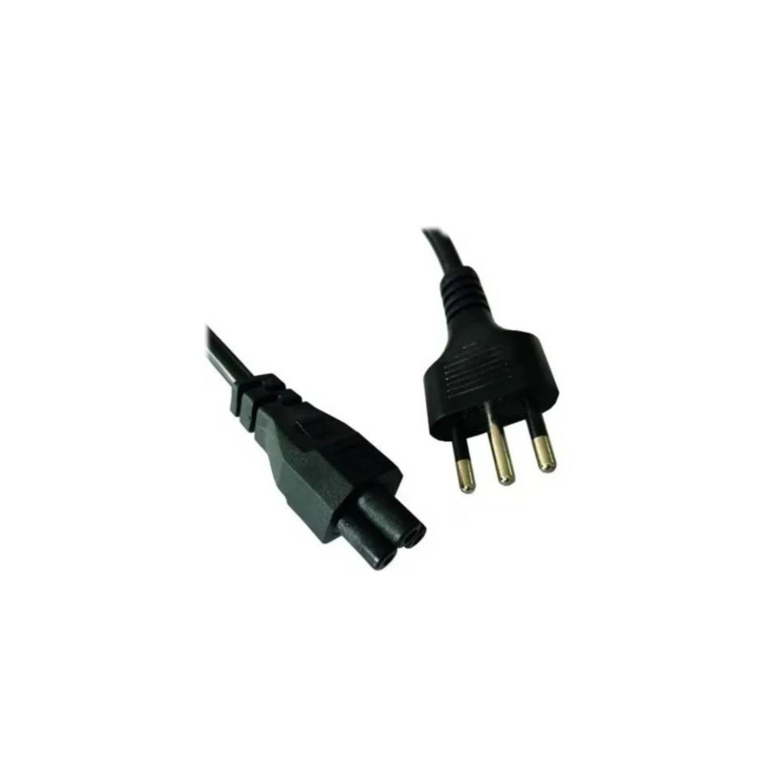 Cable De Poder Tipo Trebol 1.8 Mts Negro-2