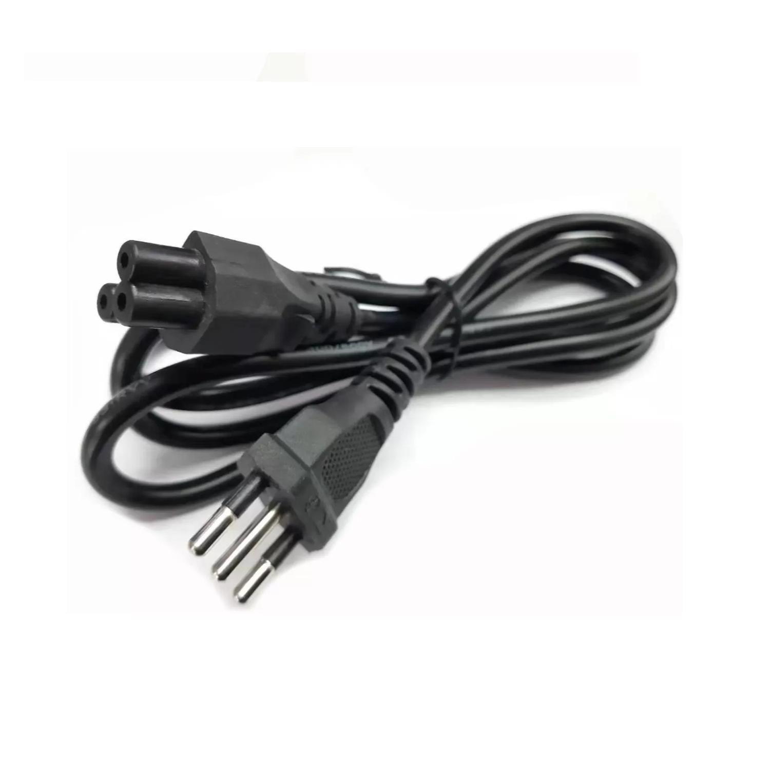 Cable De Poder Tipo Trebol 1.8 Mts Negro-3