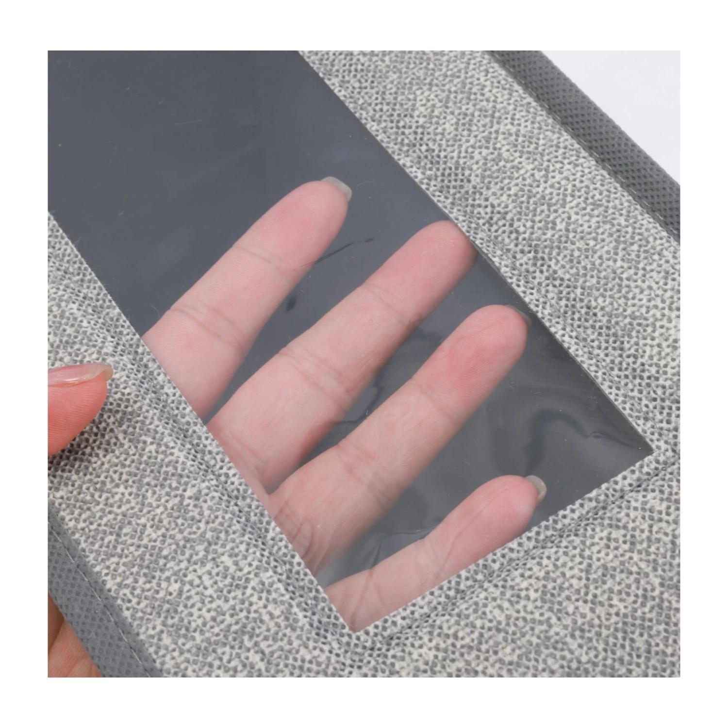 Caja Organizadora De Tela Plegable Ropa Closet 50x30x20cm Gris-1