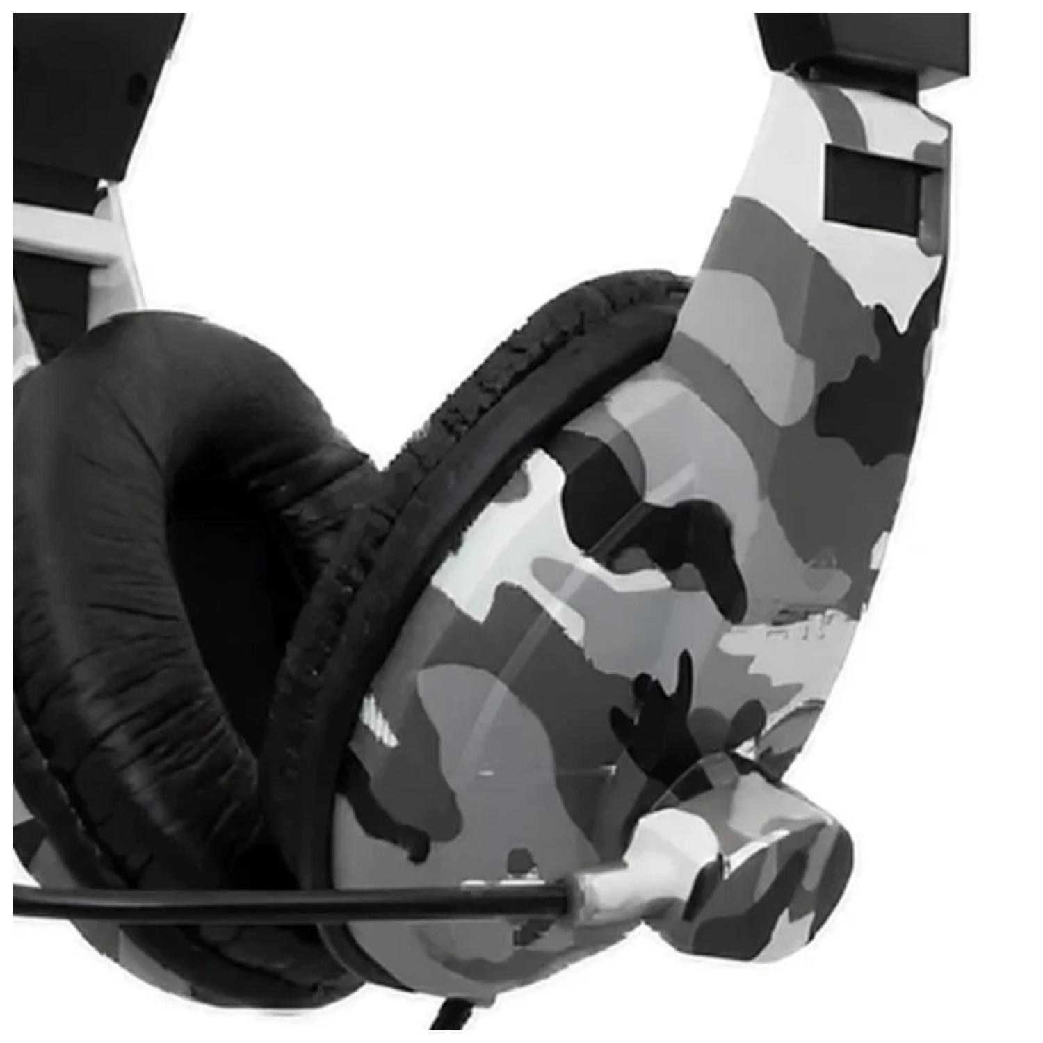 Audifonos Gamer OverEar Jack 3.5mm Mimetizado Gris-2