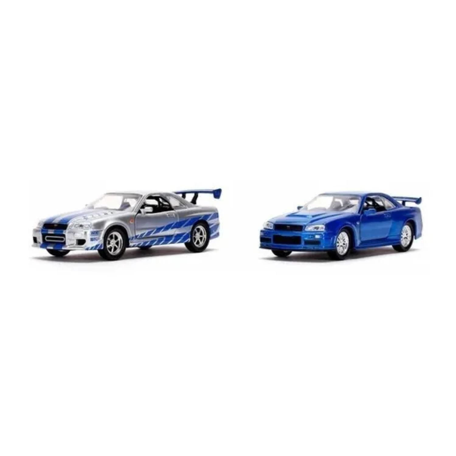 Juguete Pack 2 Autos Rapidos Y Furiosos 2 Skyline 1:32-2