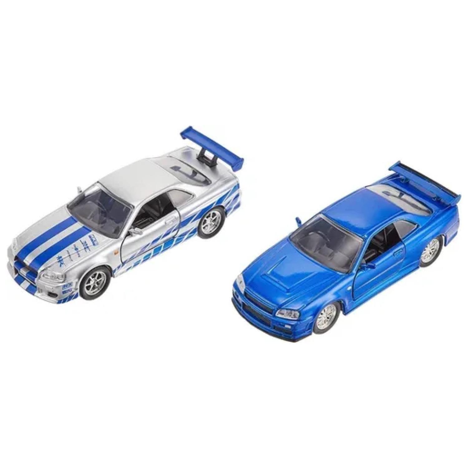 Juguete Pack 2 Autos Rapidos Y Furiosos 2 Skyline 1:32-3