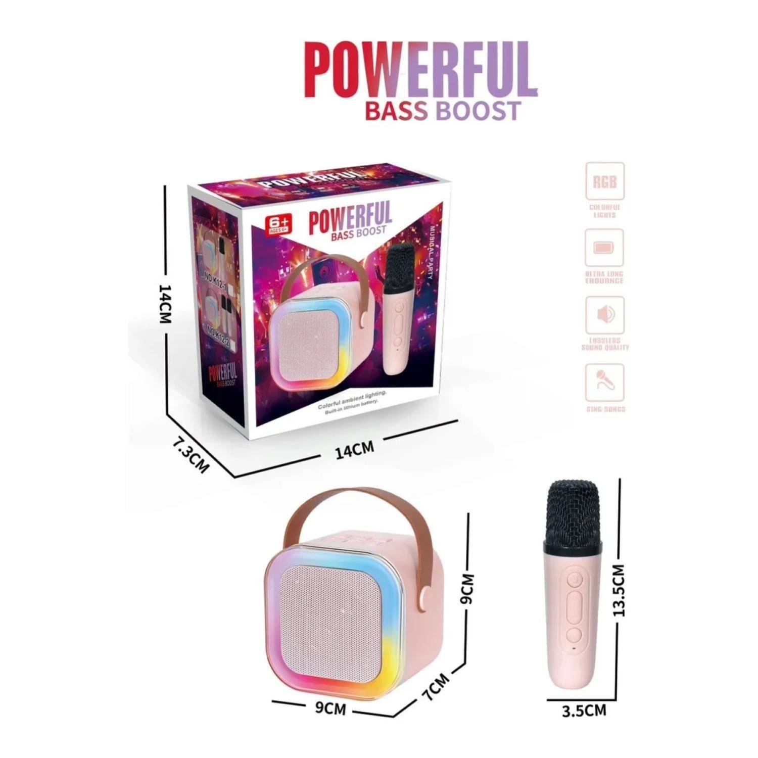 Juguete Parlante Karaoke Bluetooth Interactivo Rosa Infantil-5