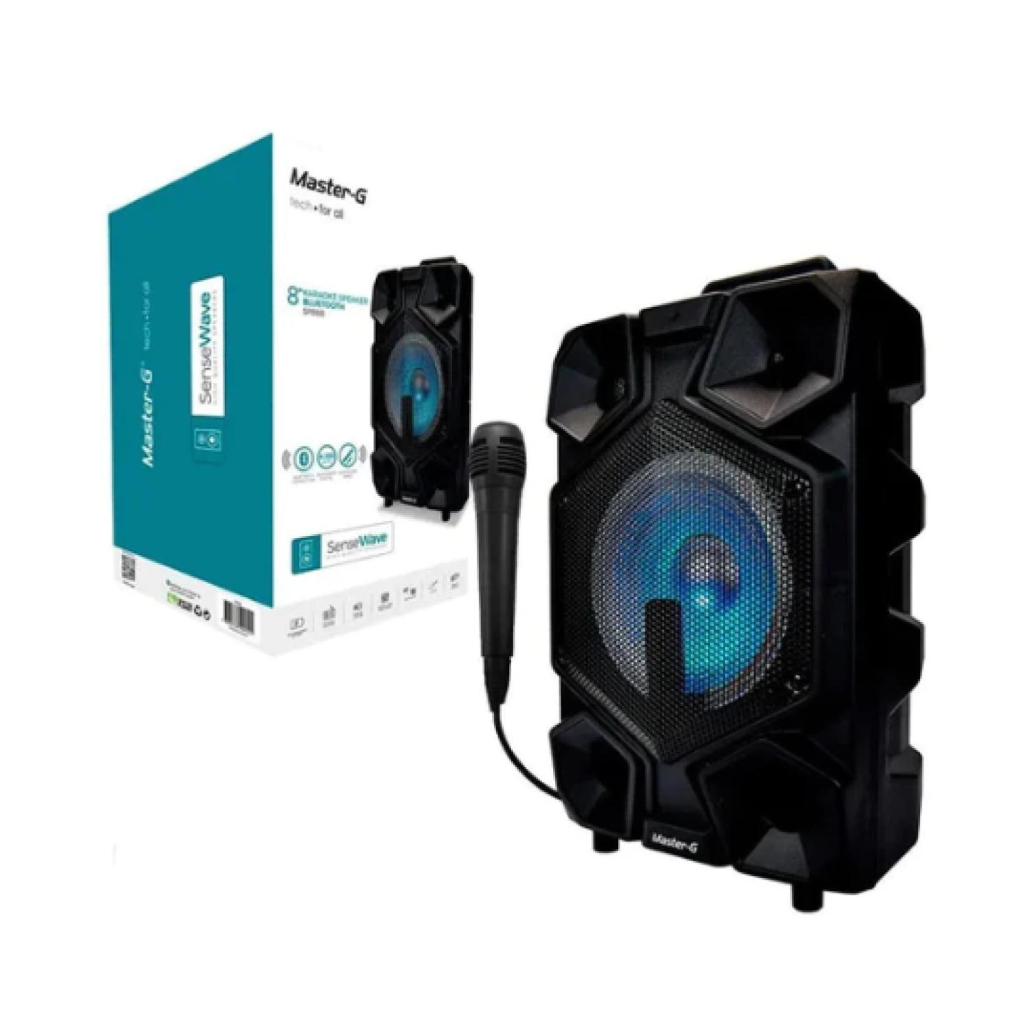 Parlante Bluetooth Microfono USB AUX 20W RMS RGB SP8B-4