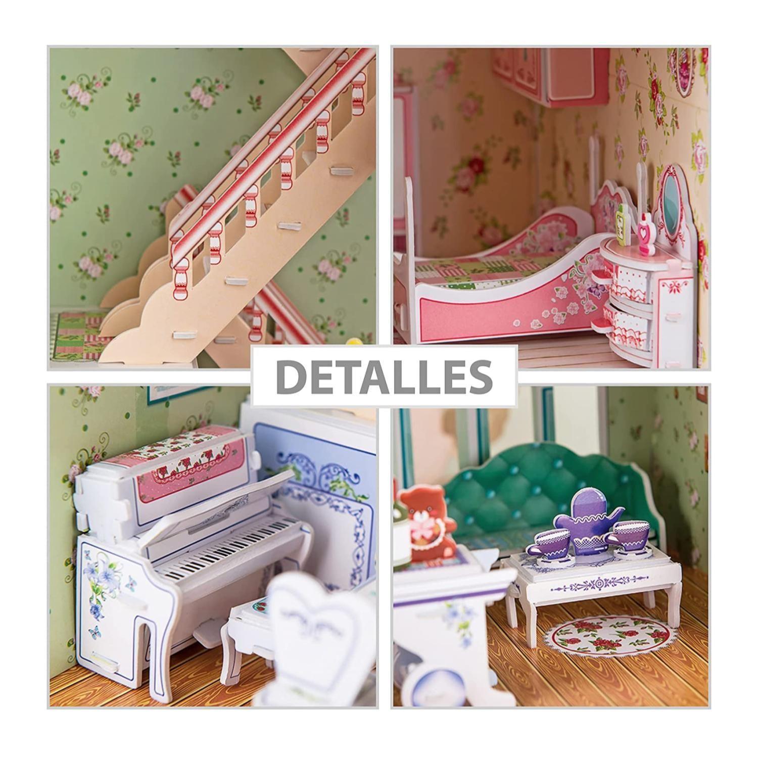 Juguete Casa De Muñecas Armable Puzzle 3D 160 Piezas-3