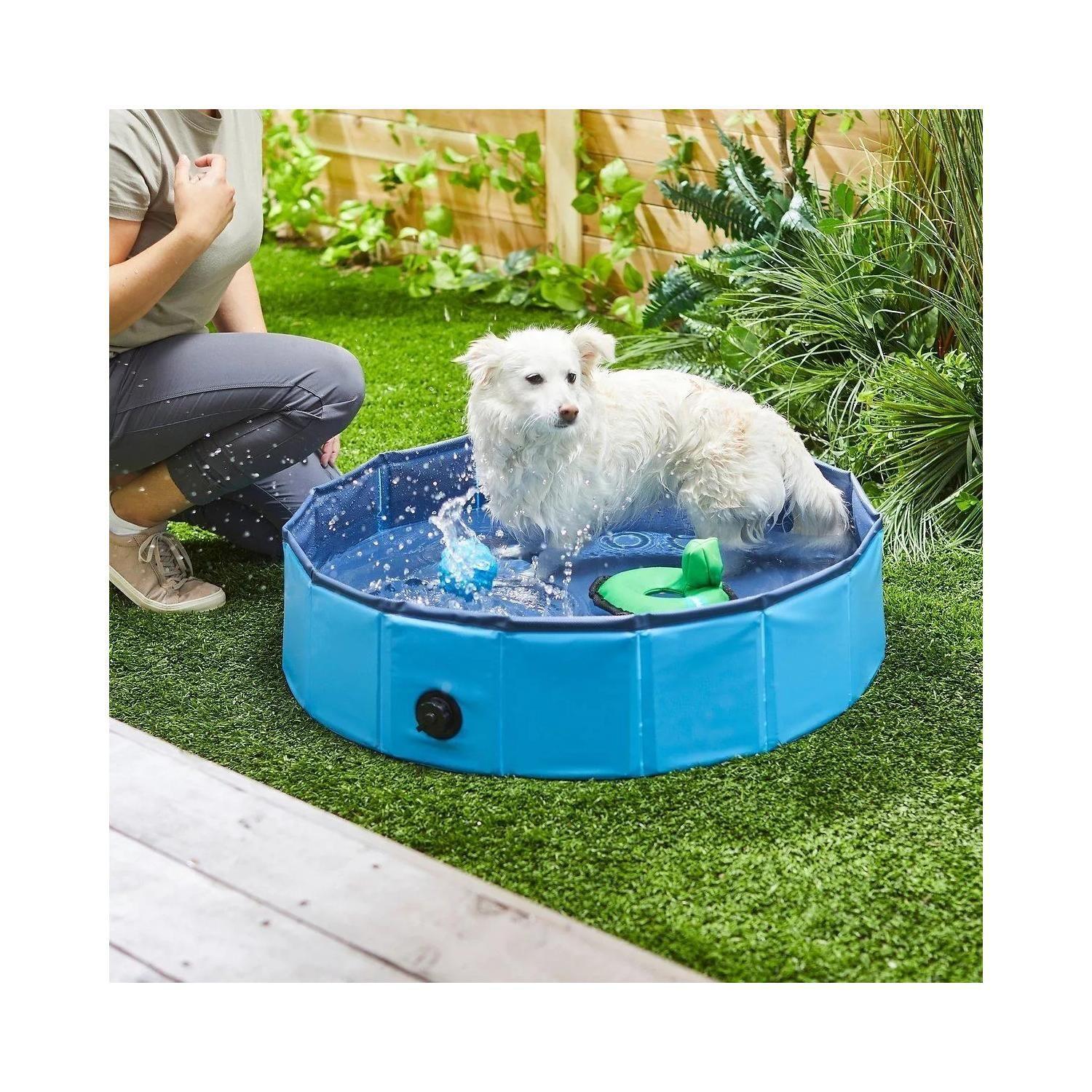 Piscina Plegable 120x30cm Para Perros Mascotas-3